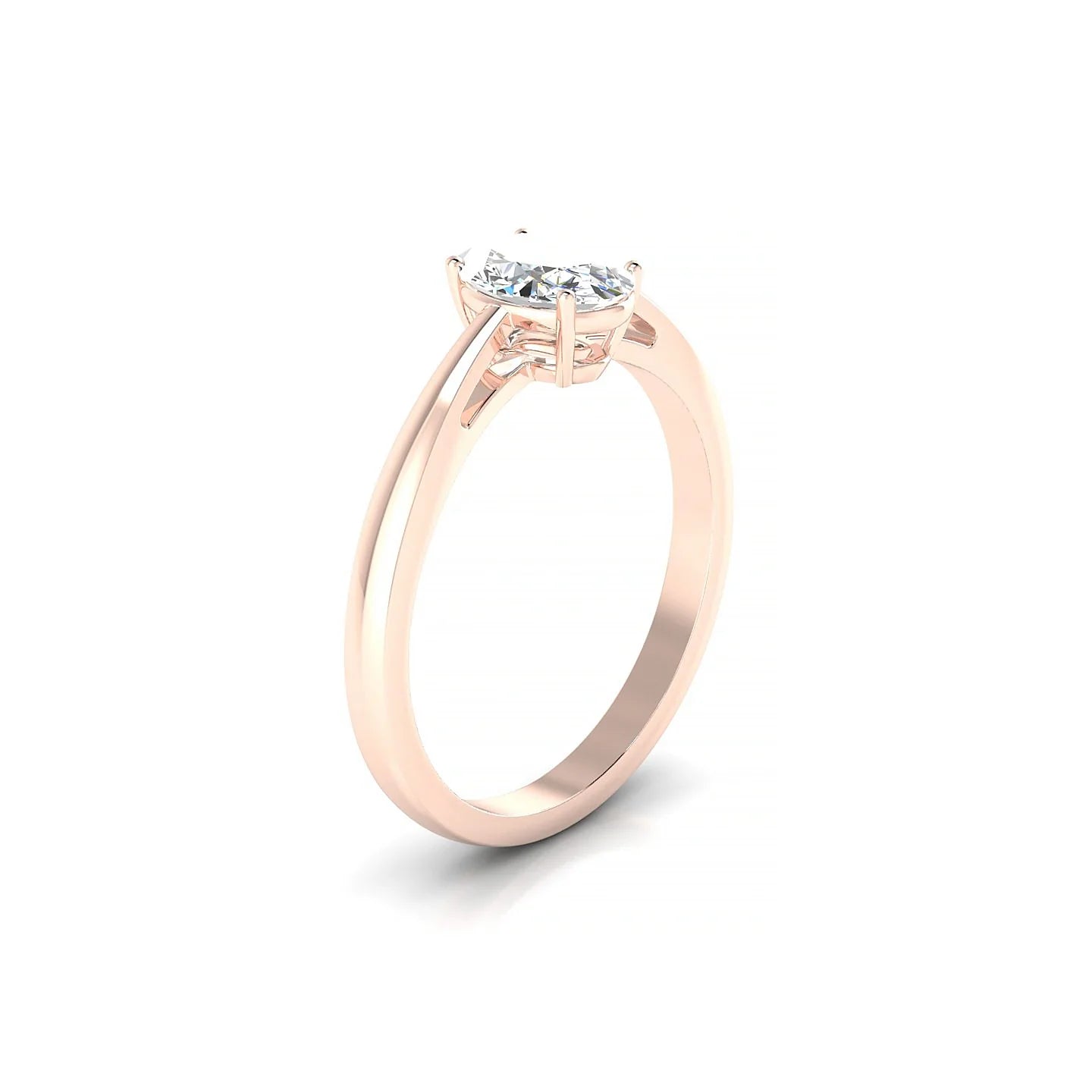 Zenith | 18k Rose Gold 7 x 5 mm Oval Diamond Ring