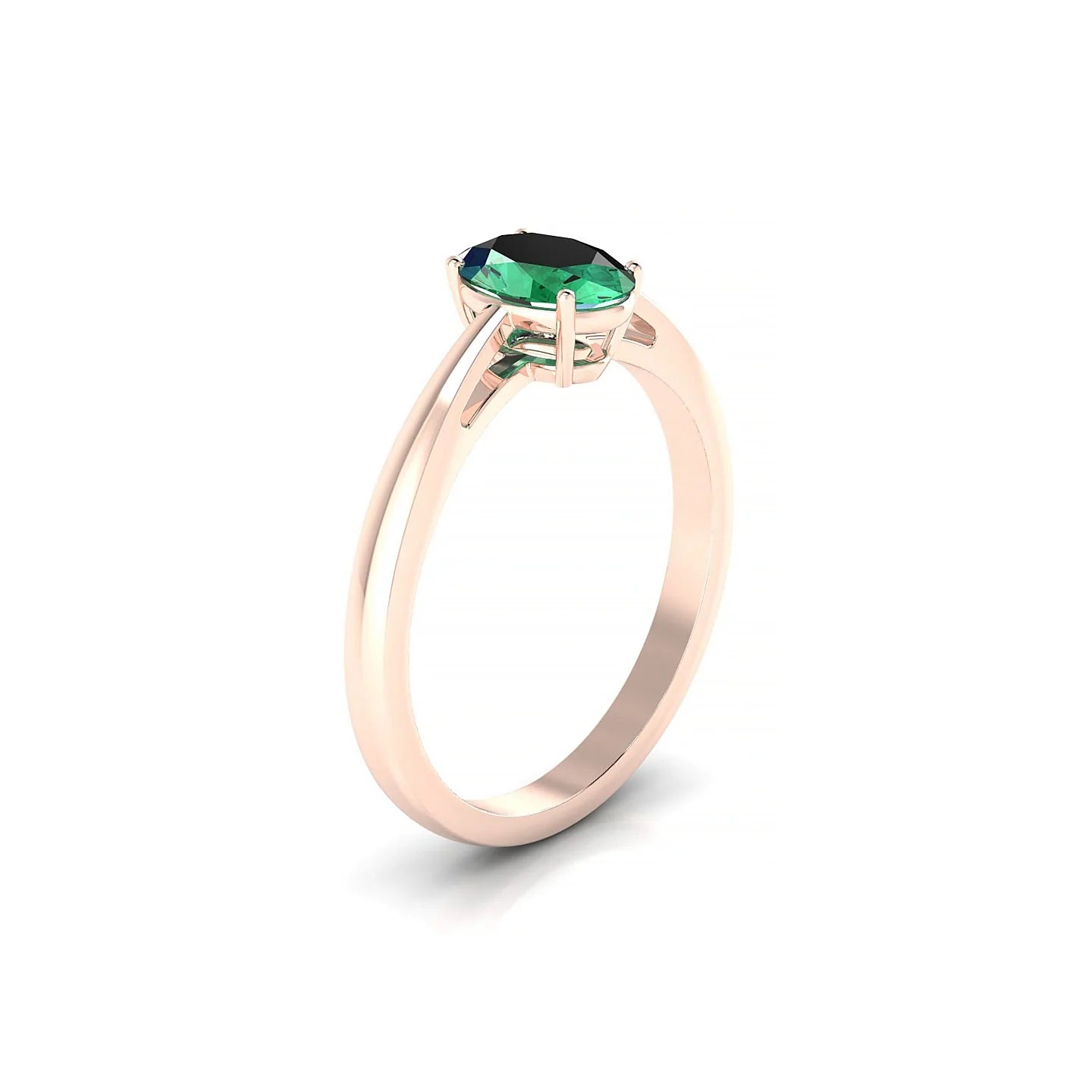 Zenith | 18k Rose Gold 7 x 5 mm Oval Emerald Ring