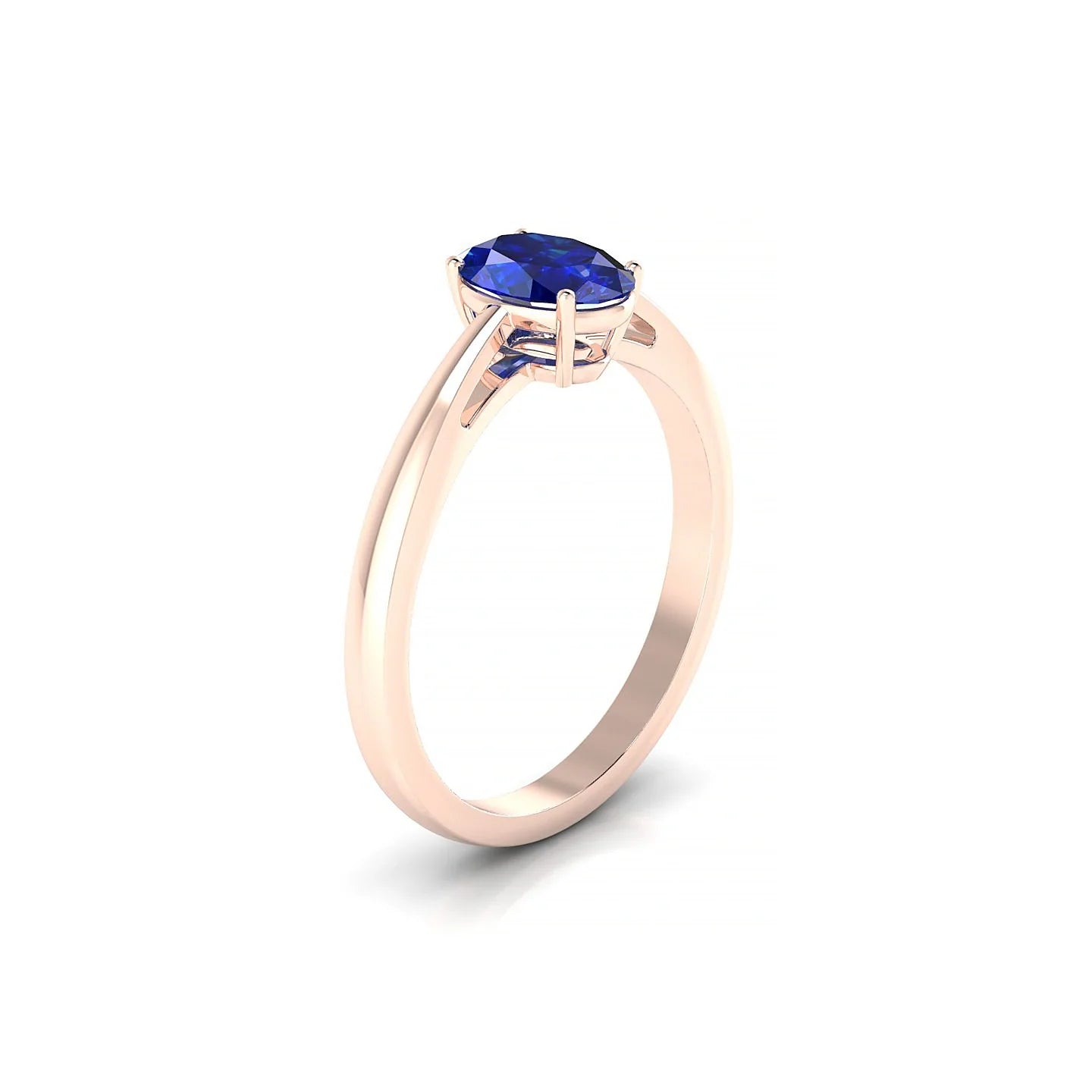 Zenith | 18k Rose Gold 7 x 5 mm Oval Sapphire Ring