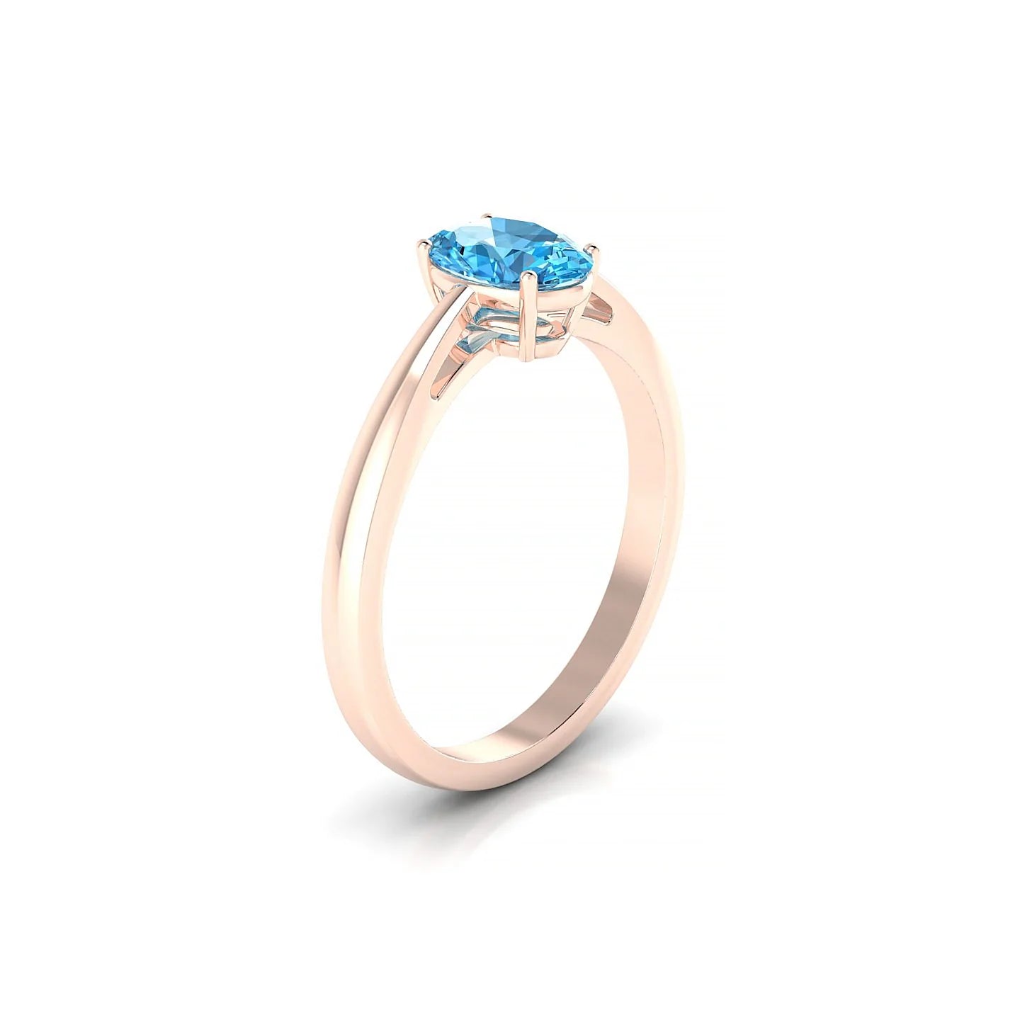 Zenith | 18k Rose Gold 7 x 5 mm Oval Topaz Ring