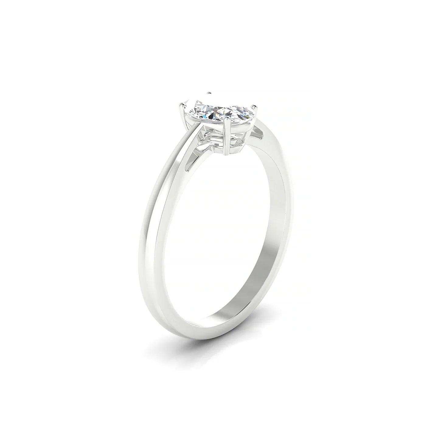 Zenith | 18k White Gold 7 x 5 mm Oval Diamond Ring