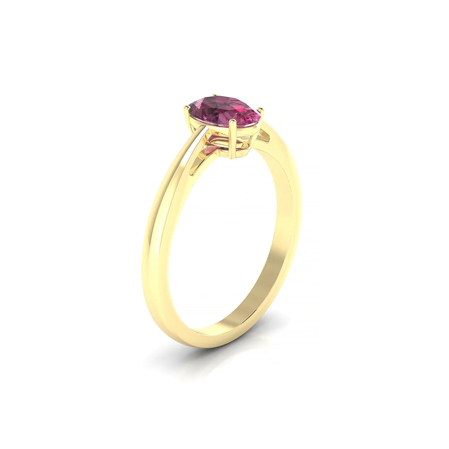 Zenith | 18k Yellow Gold 7 x 5 mm Oval Rhodolite Ring