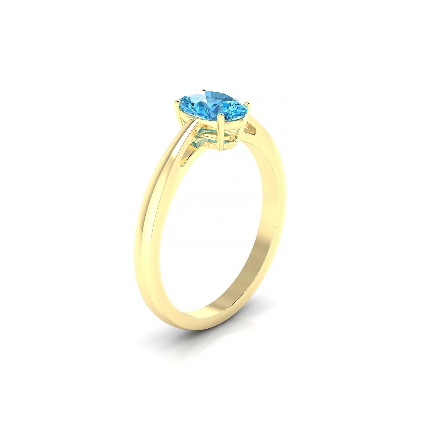 Zenith | 18k Yellow Gold 7 x 5 mm Oval Topaz Ring