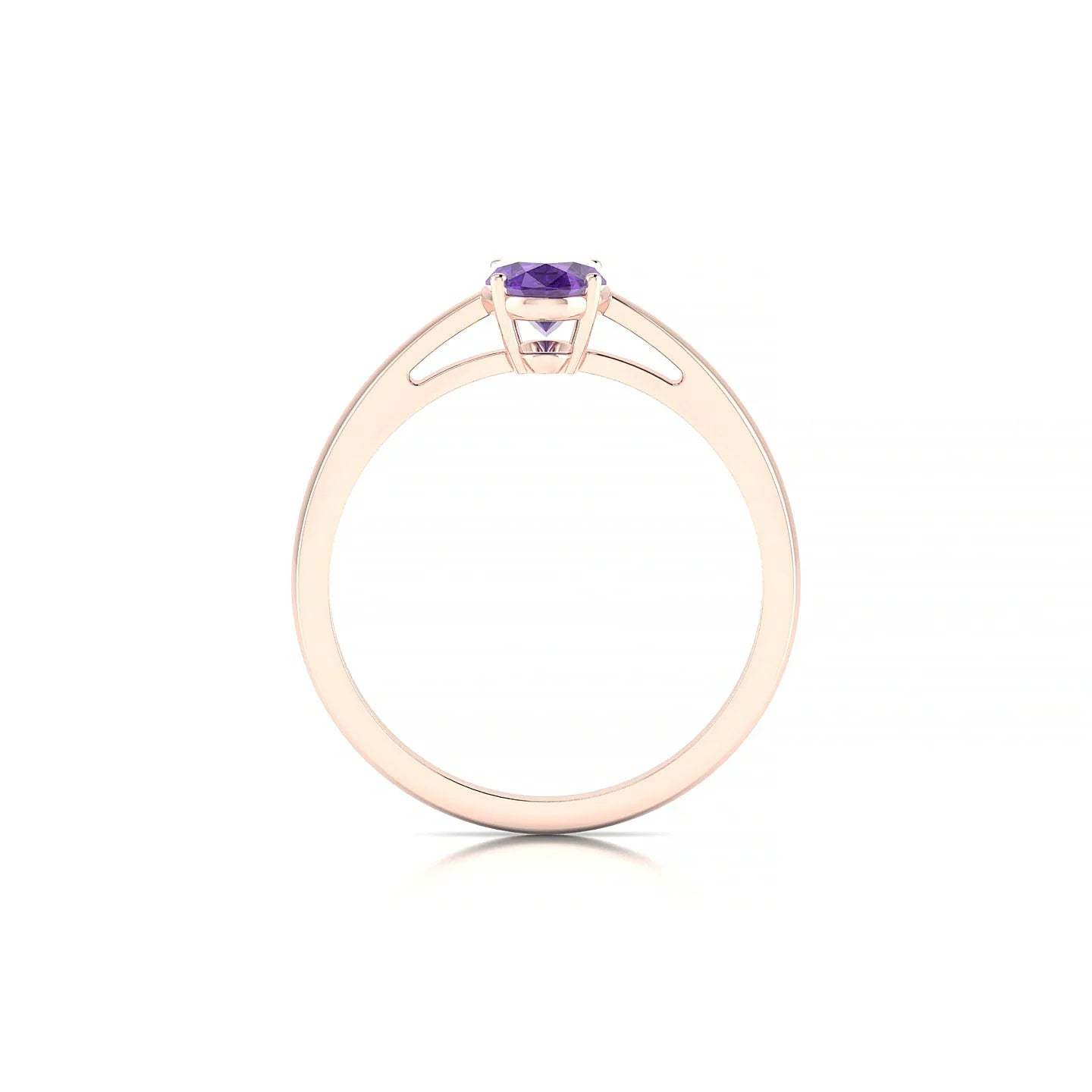 Zenith | 18k Rose Gold 7 x 5 mm Oval Amethyst Ring