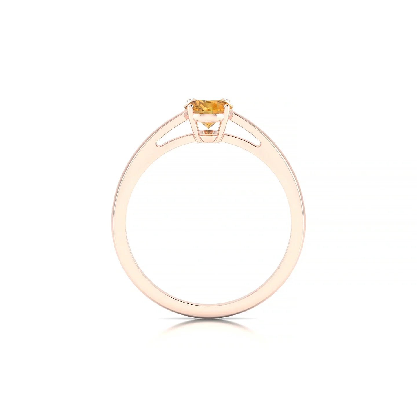 Zenith | 18k Rose Gold 7 x 5 mm Oval Citrine Ring