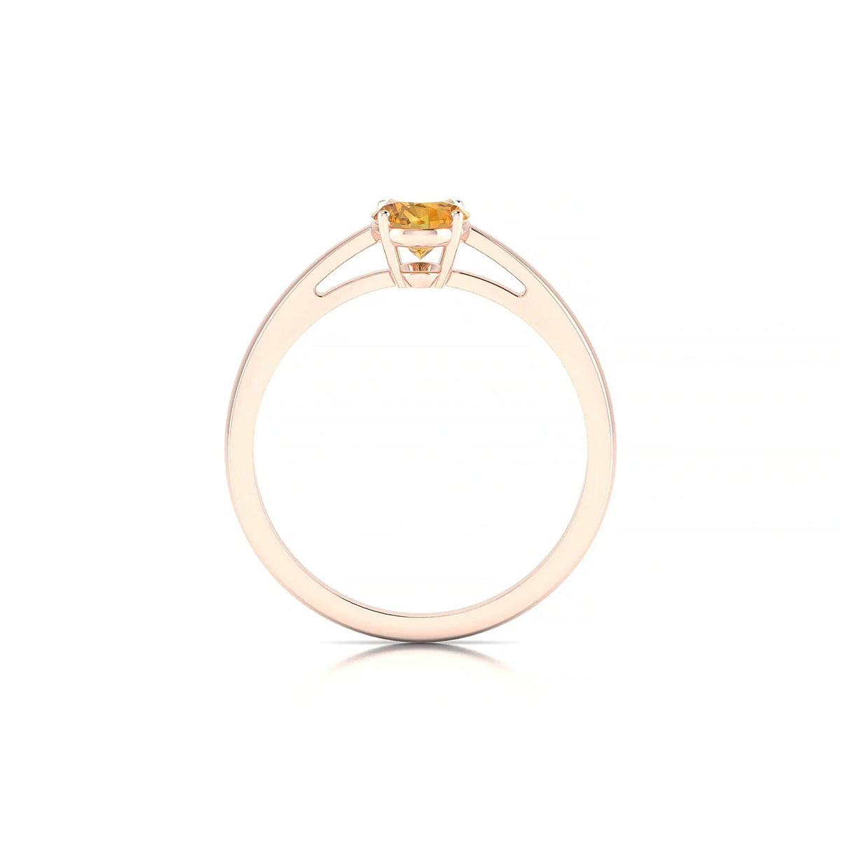 Zenith | 18k Rose Gold 7 x 5 mm Oval Citrine Ring