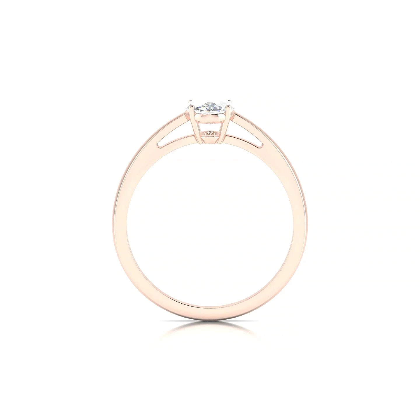 Zenith | 18k Rose Gold 7 x 5 mm Oval Diamond Ring