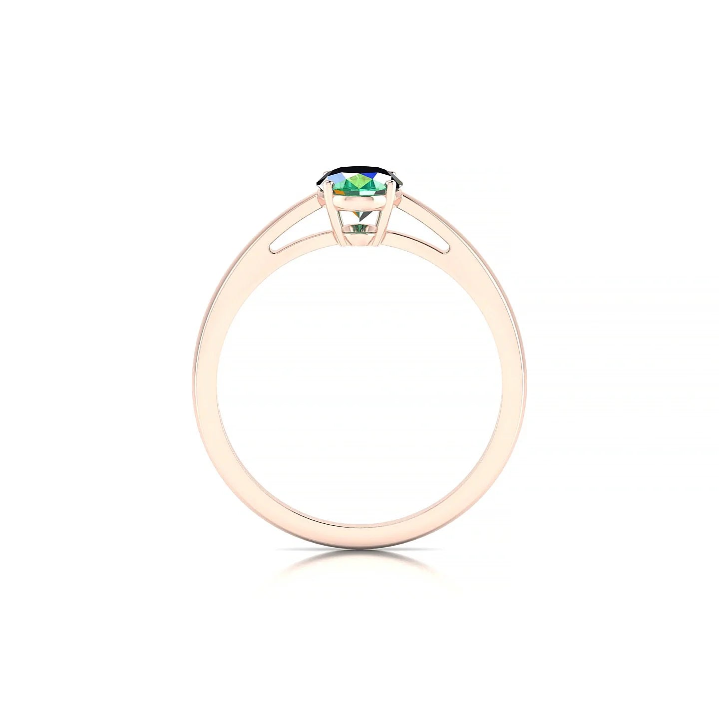 Zenith | 18k Rose Gold 7 x 5 mm Oval Emerald Ring