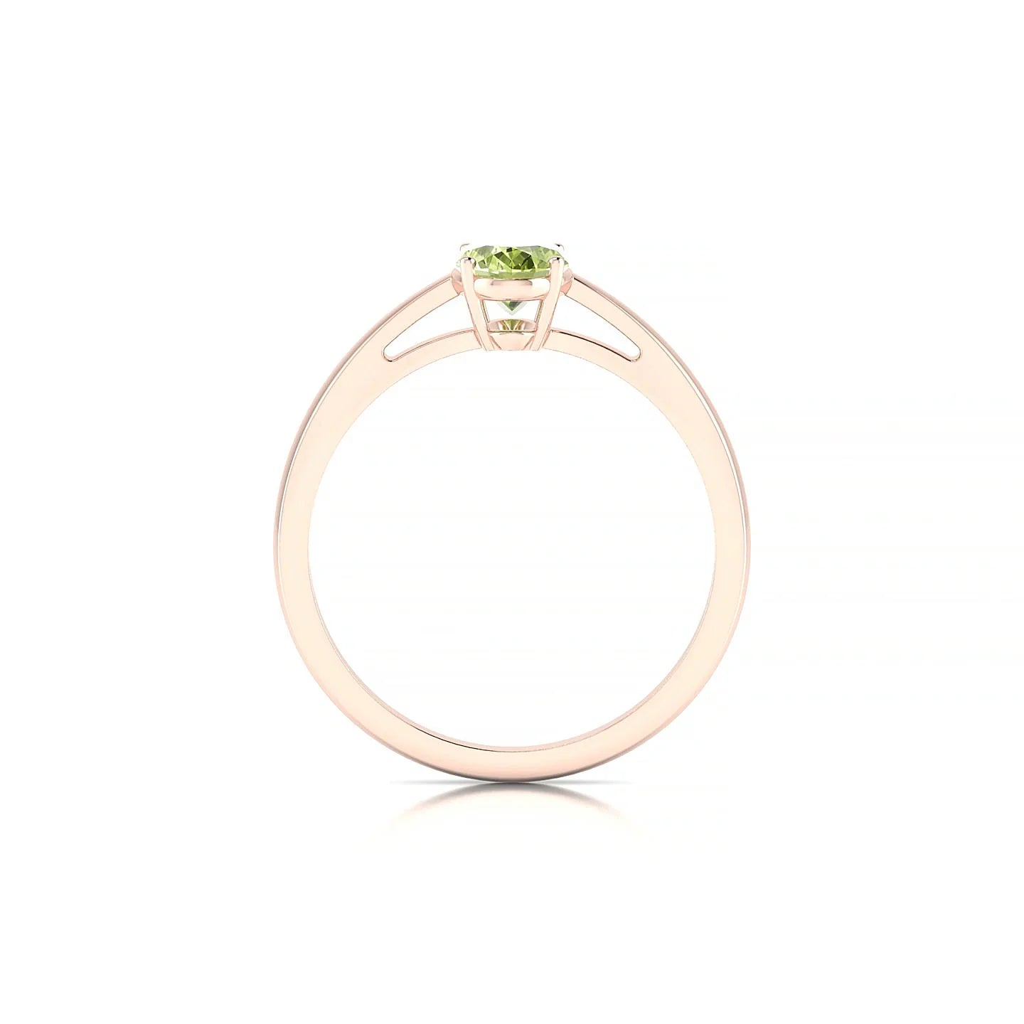 Zenith | 18k Rose Gold 7 x 5 mm Oval Peridot Ring
