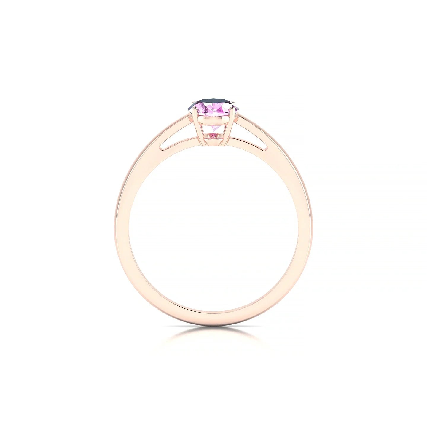Zenith | 18k Rose Gold 7 x 5 mm Oval Pink Sapphire Ring