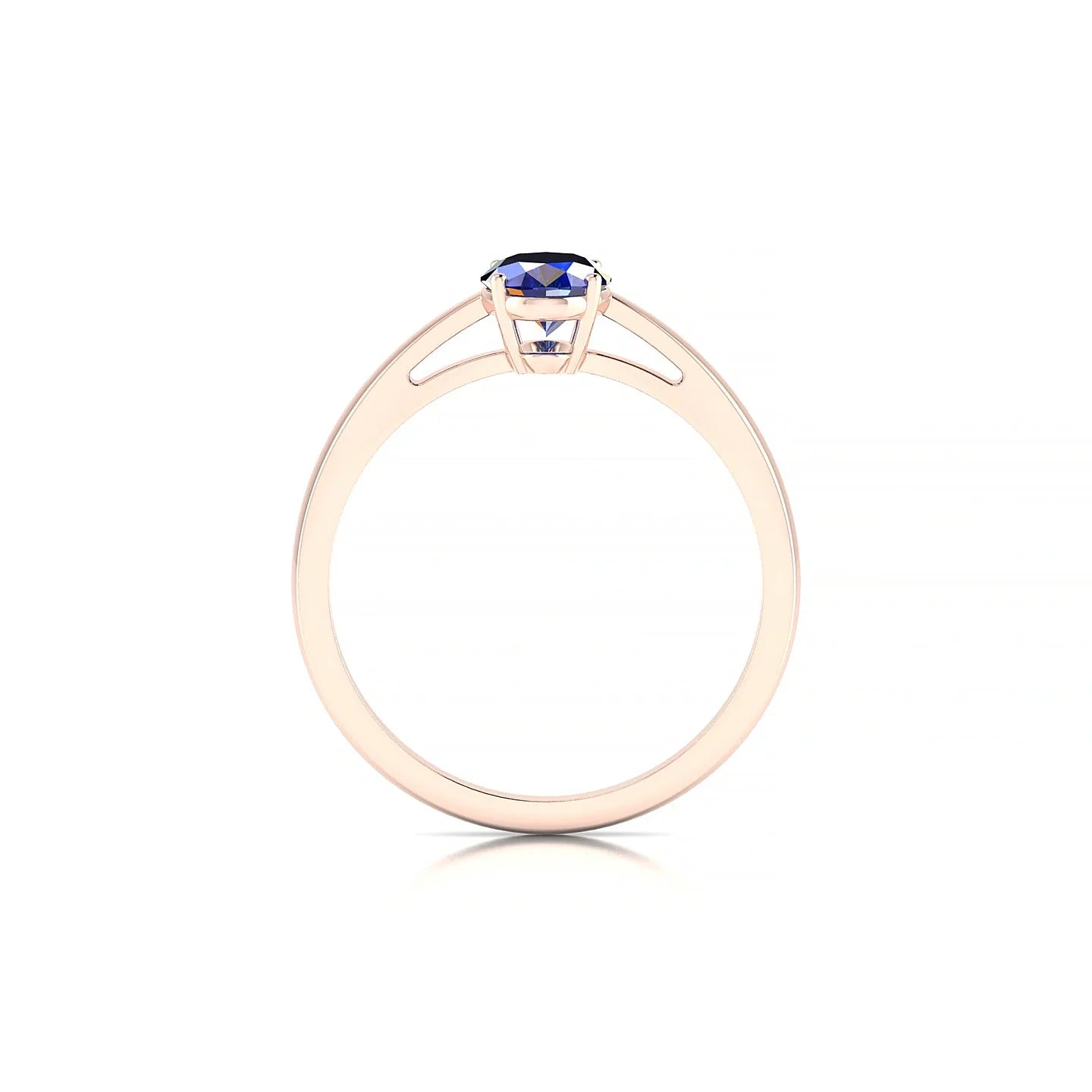 Zenith | 18k Rose Gold 7 x 5 mm Oval Sapphire Ring