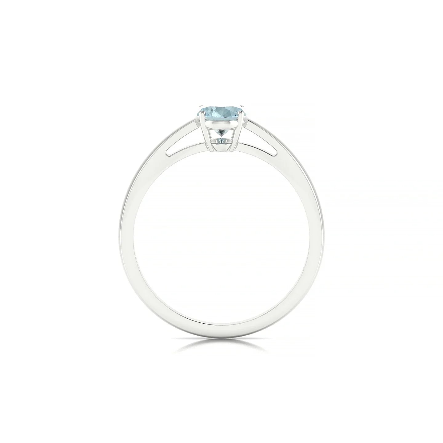 Zenith | 18k White Gold 7 x 5 mm Oval Aquamarine Ring