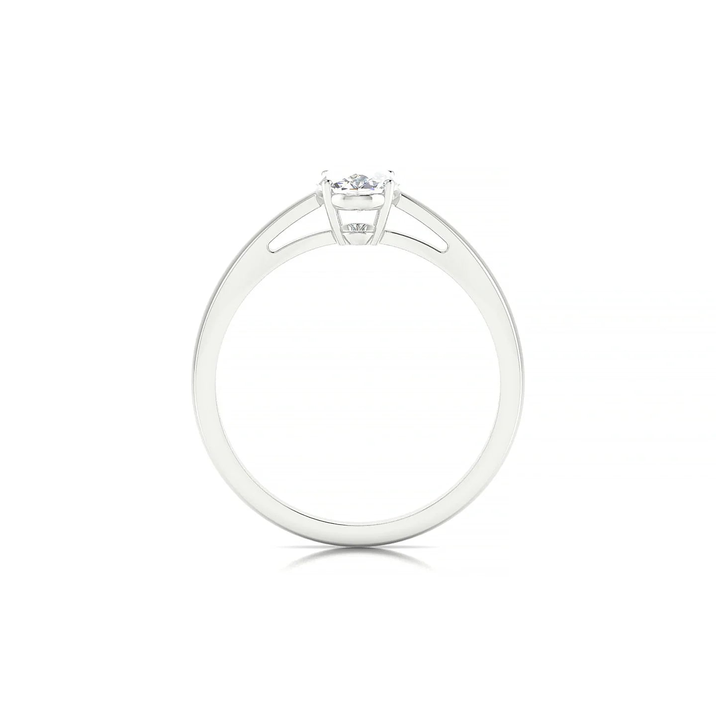 Zenith | 18k White Gold 7 x 5 mm Oval Diamond Ring