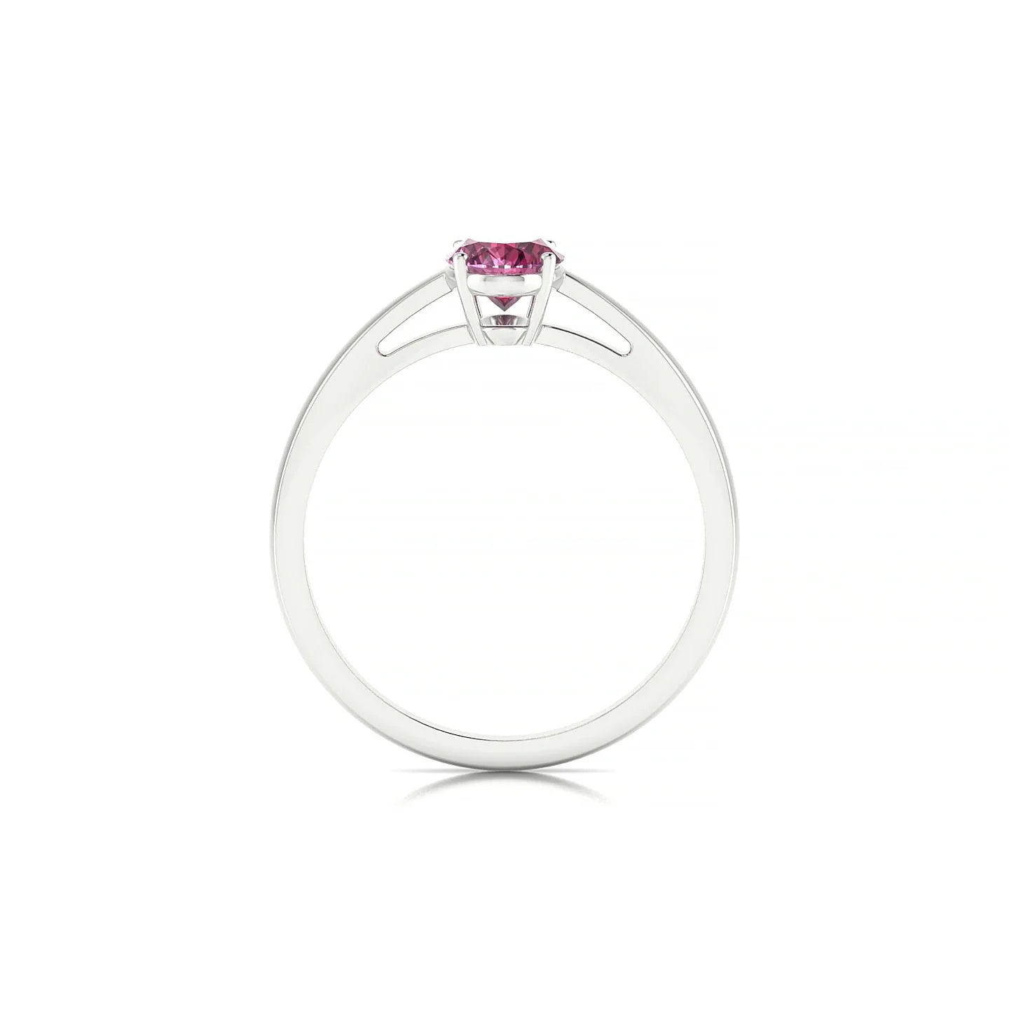 Zenith | 18k White Gold 7 x 5 mm Oval Rhodolite Ring