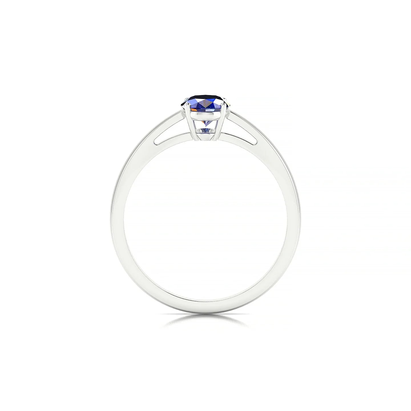 Zenith | 18k White Gold 7 x 5 mm Oval Sapphire Ring