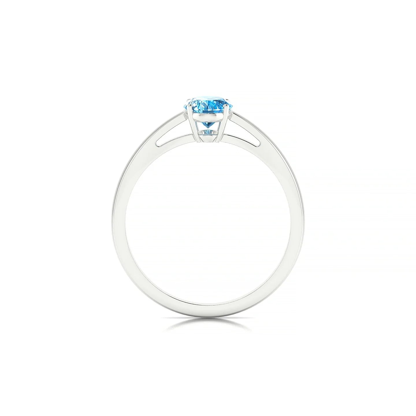 Zenith | 18k White Gold 7 x 5 mm Oval Topaz Ring