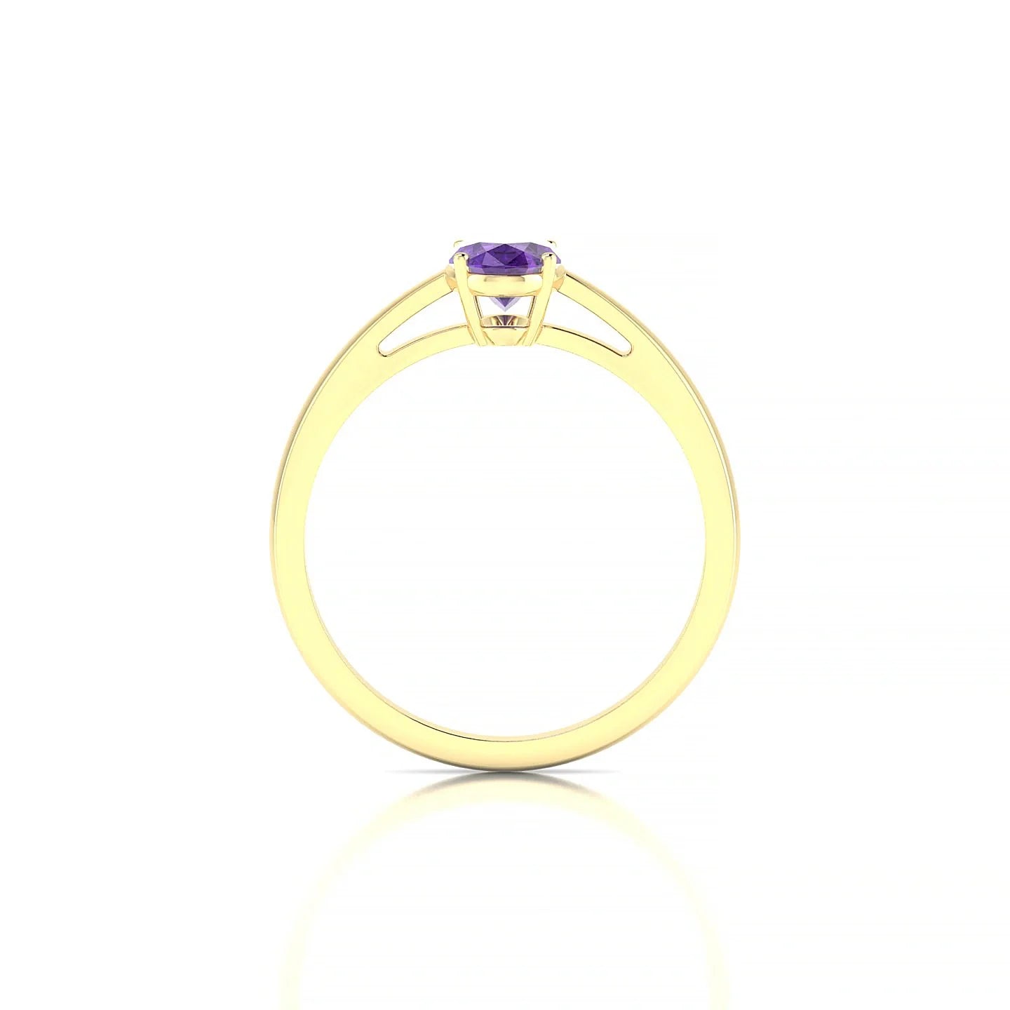 Zenith | 18k Yellow Gold 7 x 5 mm Oval Amethyst Ring