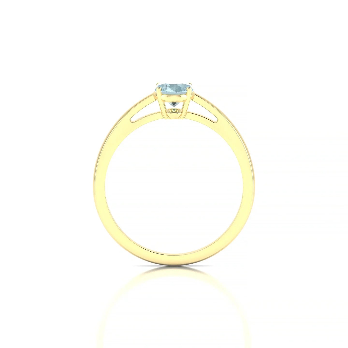 Zenith | 18k Yellow Gold 7 x 5 mm Oval Aquamarine Ring
