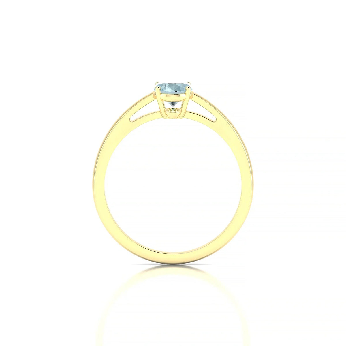 Zenith | 18k Yellow Gold 7 x 5 mm Oval Aquamarine Ring