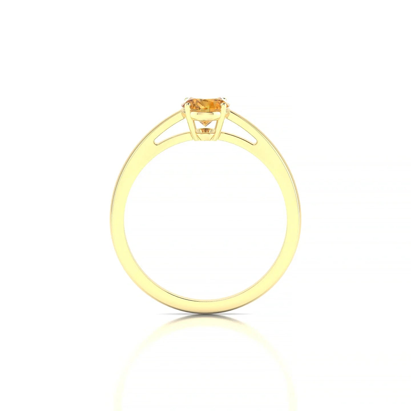 Zenith | 18k Yellow Gold 7 x 5 mm Oval Citrine Ring