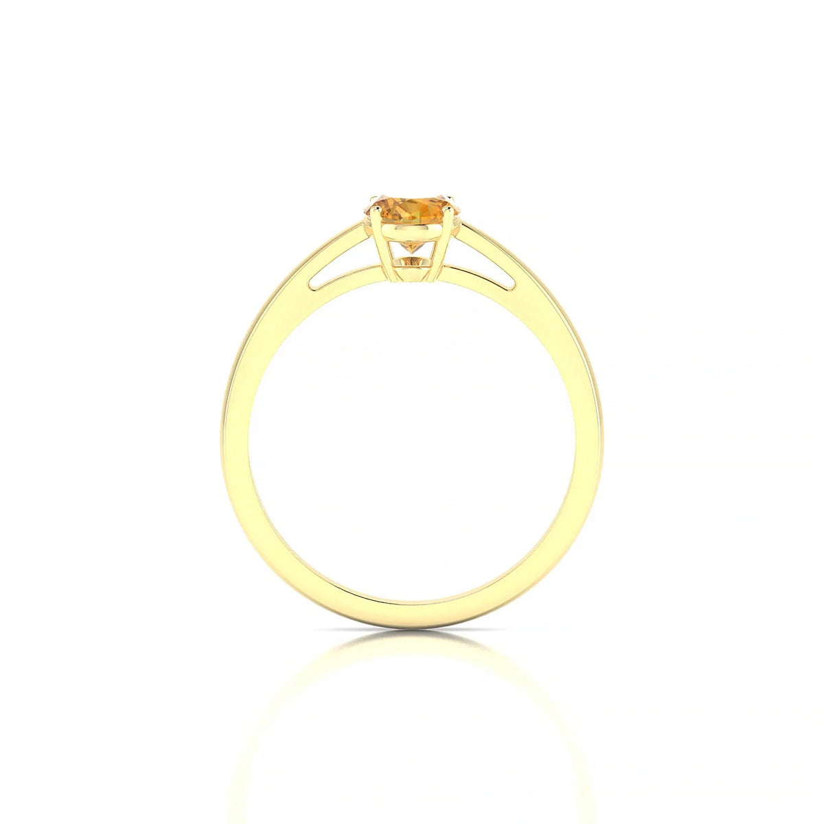Zenith | 18k Yellow Gold 7 x 5 mm Oval Citrine Ring