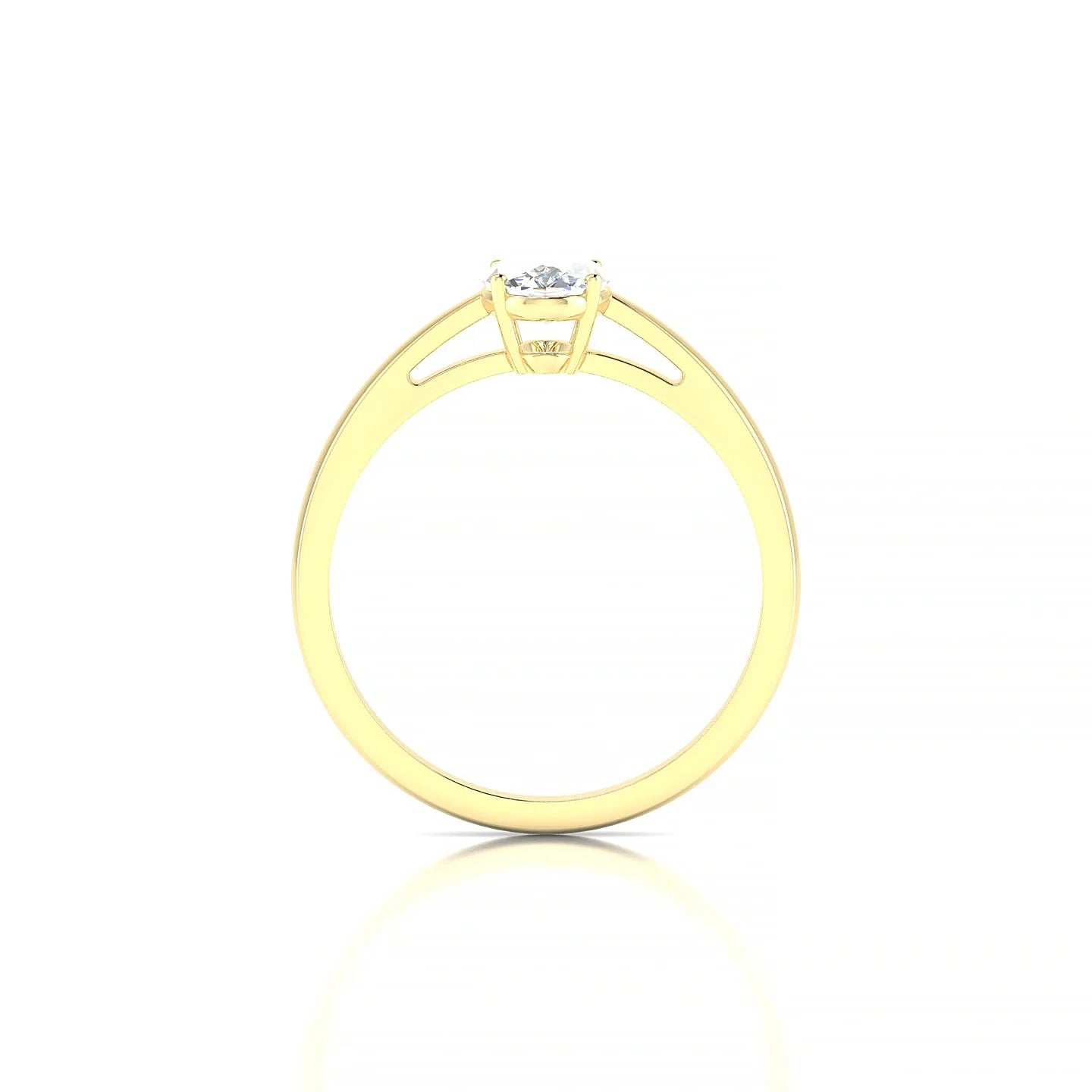 Zenith | 18k Yellow Gold 7 x 5 mm Oval Diamond Ring
