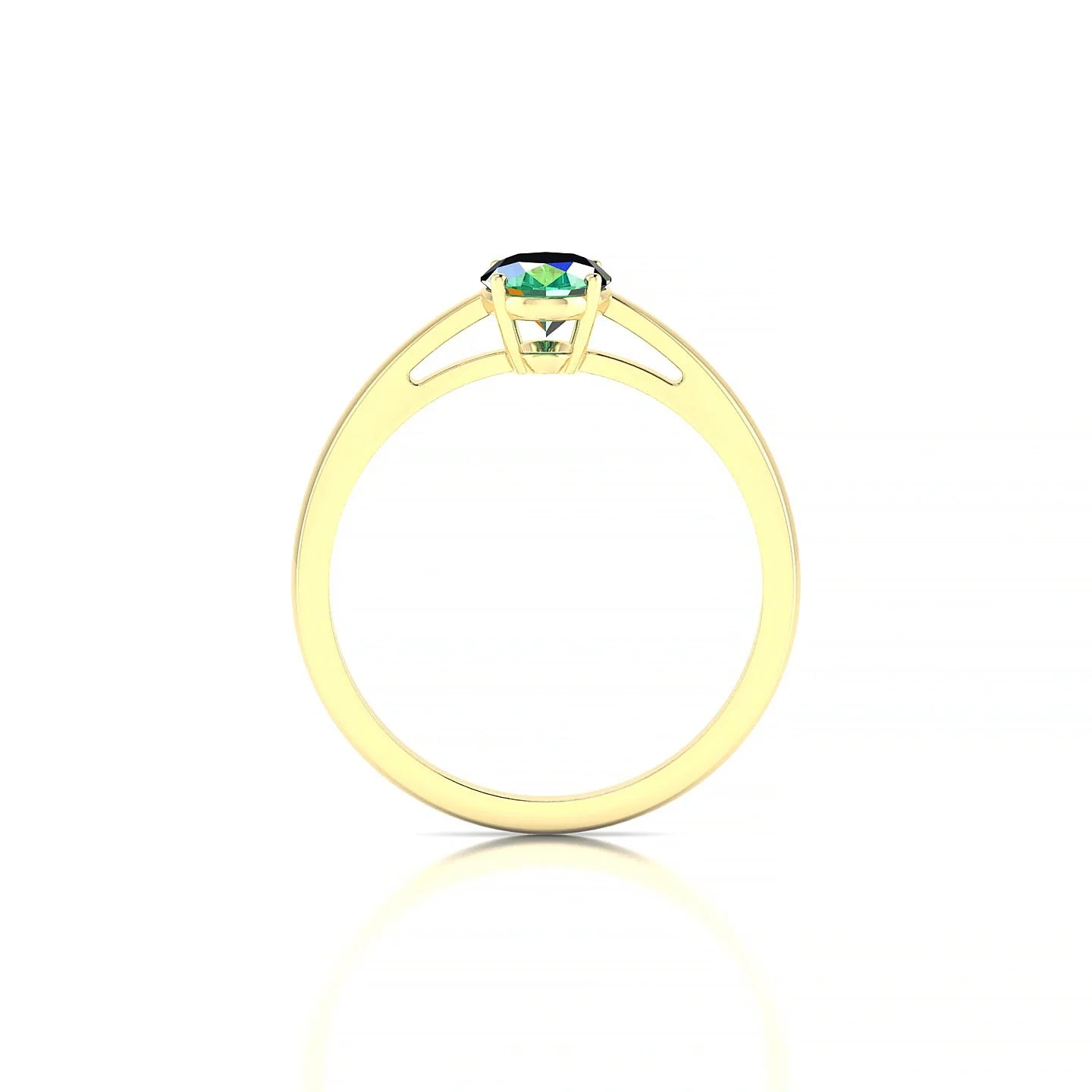 Zenith | 18k Yellow Gold 7 x 5 mm Oval Emerald Ring