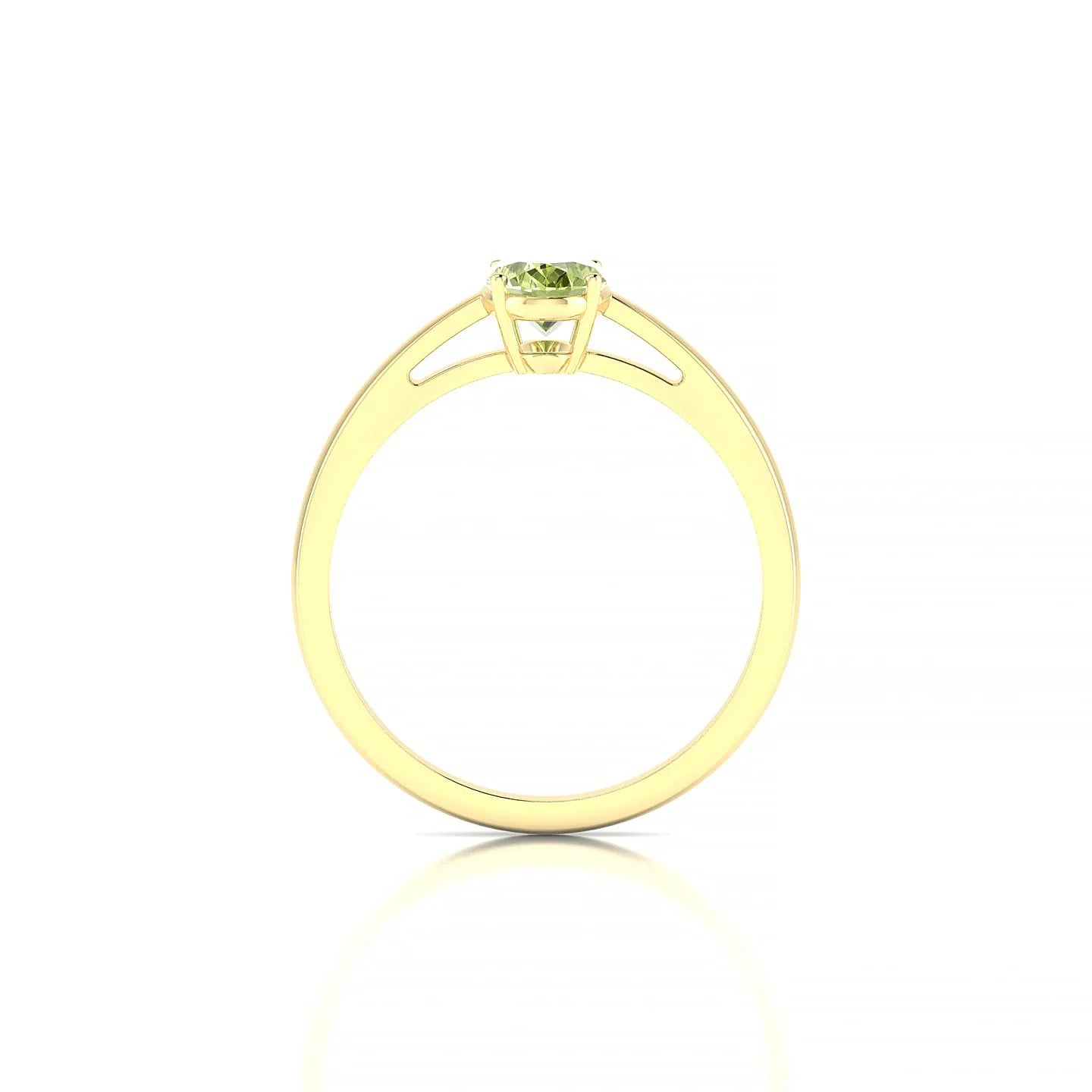 Zenith | 18k Yellow Gold 7 x 5 mm Oval Peridot Ring
