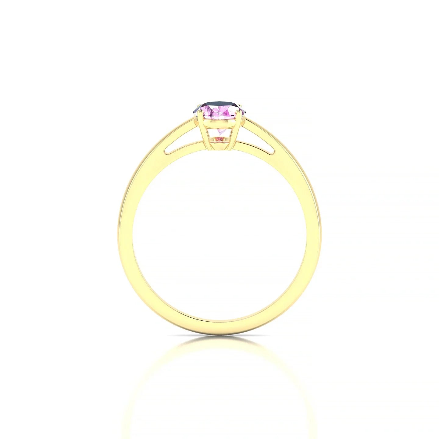 Zenith | 18k Yellow Gold 7 x 5 mm Oval Pink Sapphire Ring