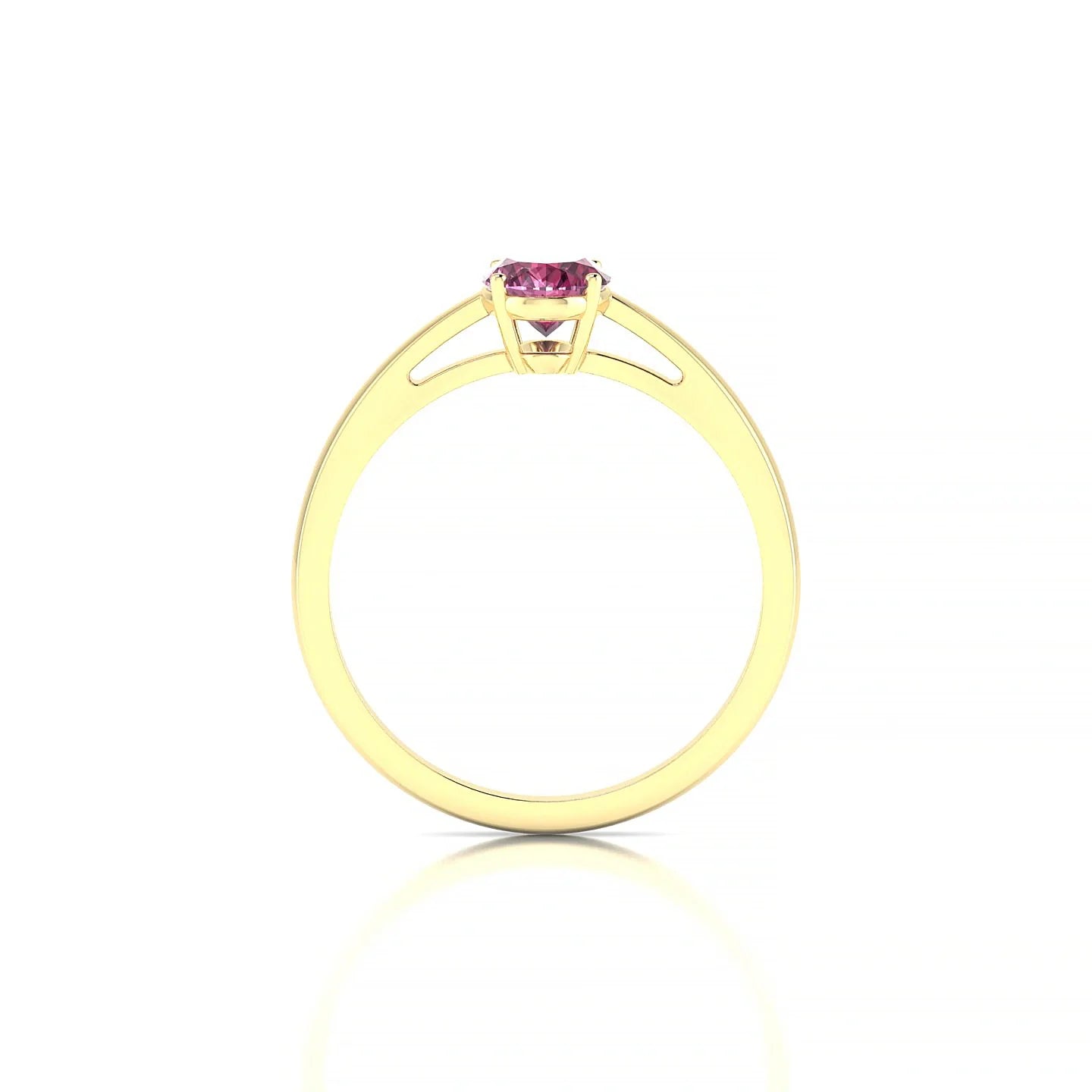 Zenith | 18k Yellow Gold 7 x 5 mm Oval Rhodolite Ring