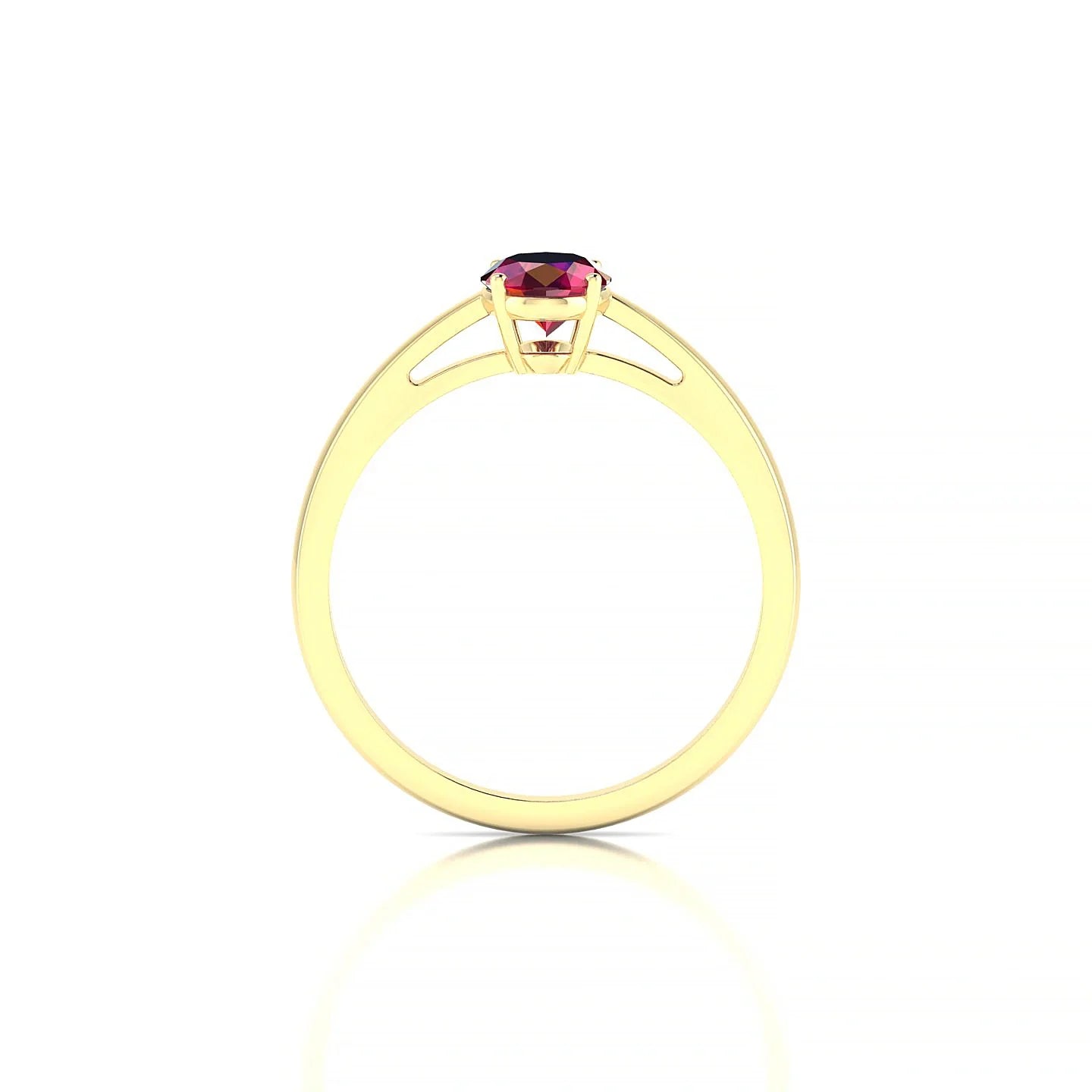 Zenith | 18k Yellow Gold 7 x 5 mm Oval Ruby Ring