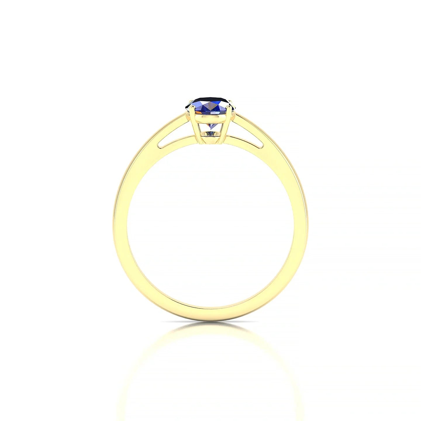 Zenith | 18k Yellow Gold 7 x 5 mm Oval Sapphire Ring