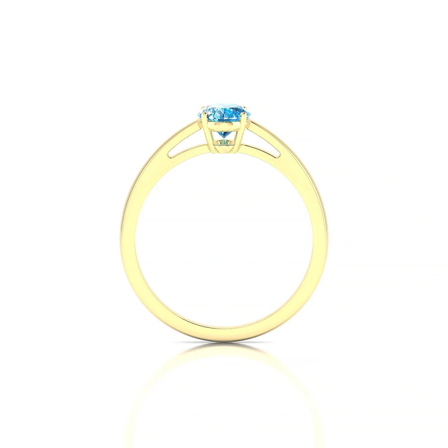 Zenith | 18k Yellow Gold 7 x 5 mm Oval Topaz Ring