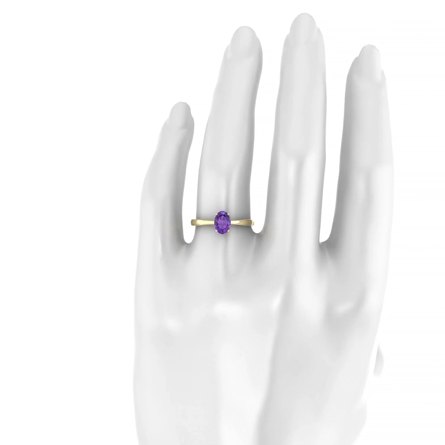Zenith | 18k Yellow Gold 7 x 5 mm Oval Amethyst Ring