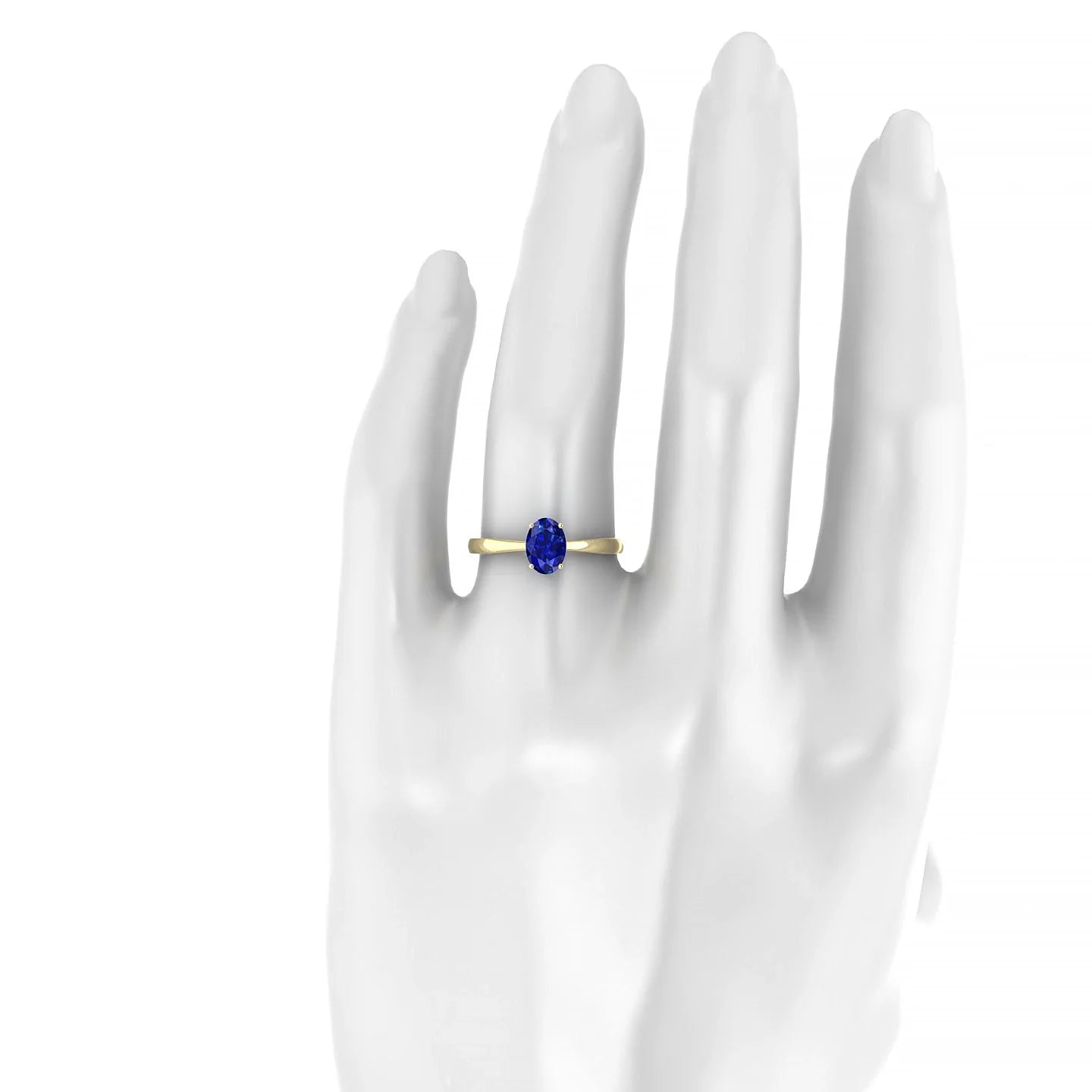 Zenith | 18k Yellow Gold 7 x 5 mm Oval Sapphire Ring
