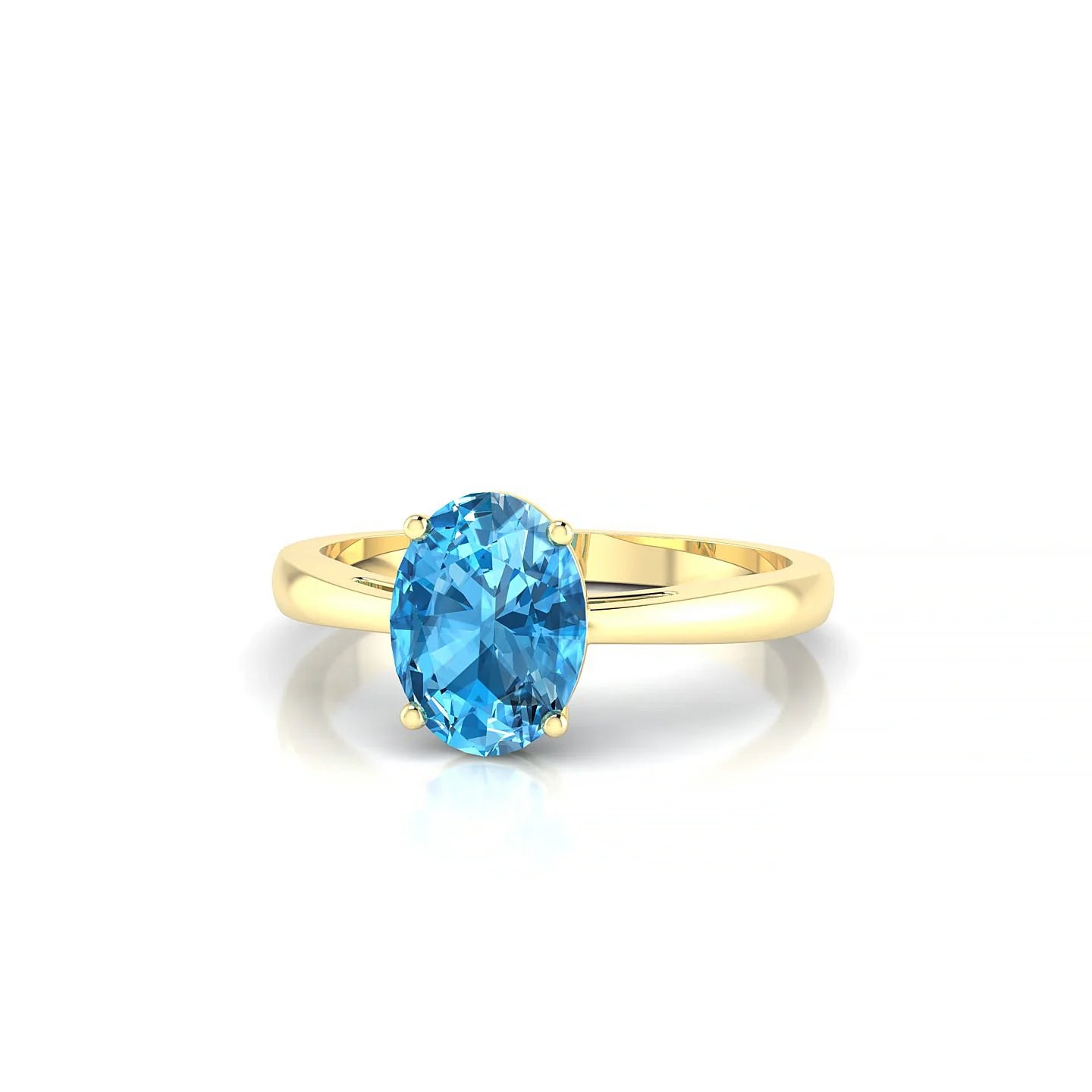 Zenith | 18k Yellow Gold 8 x 6 mm Oval Topaz Ring