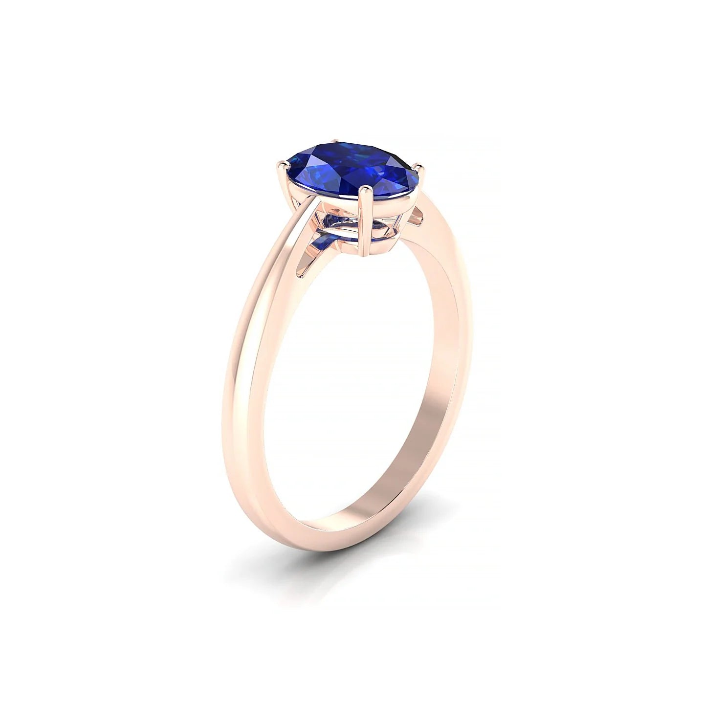 Zenith | 18k Rose Gold 8 x 6 mm Oval Sapphire Ring