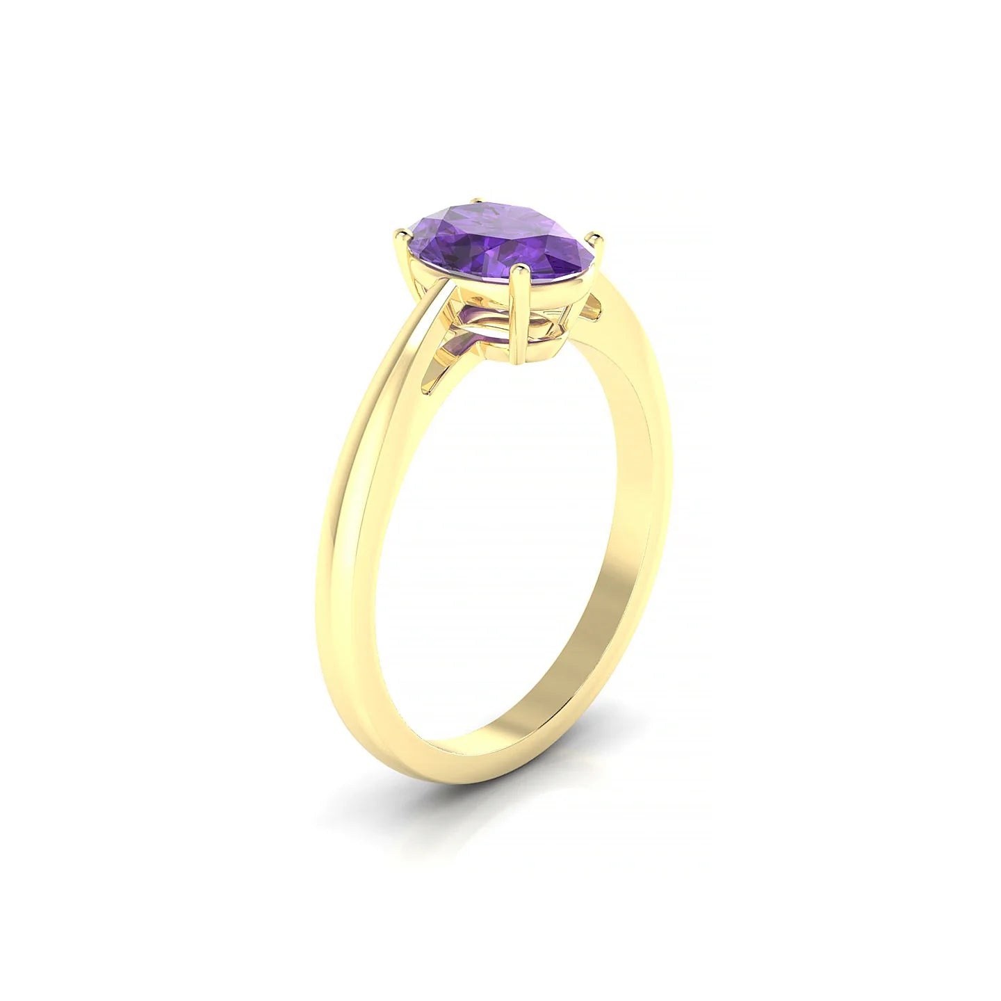 Zenith | 18k Yellow Gold 8 x 6 mm Oval Amethyst Ring