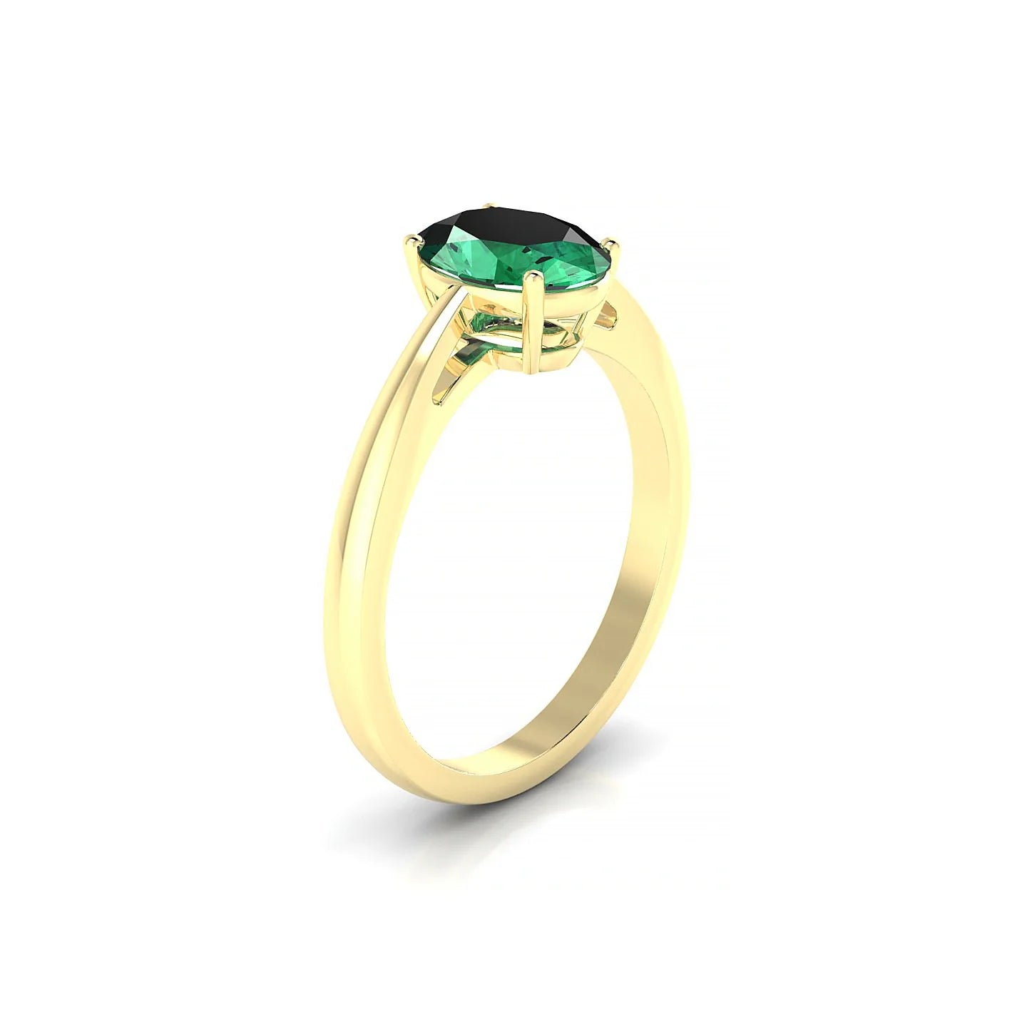 Zenith | 18k Yellow Gold 8 x 6 mm Oval Emerald Ring
