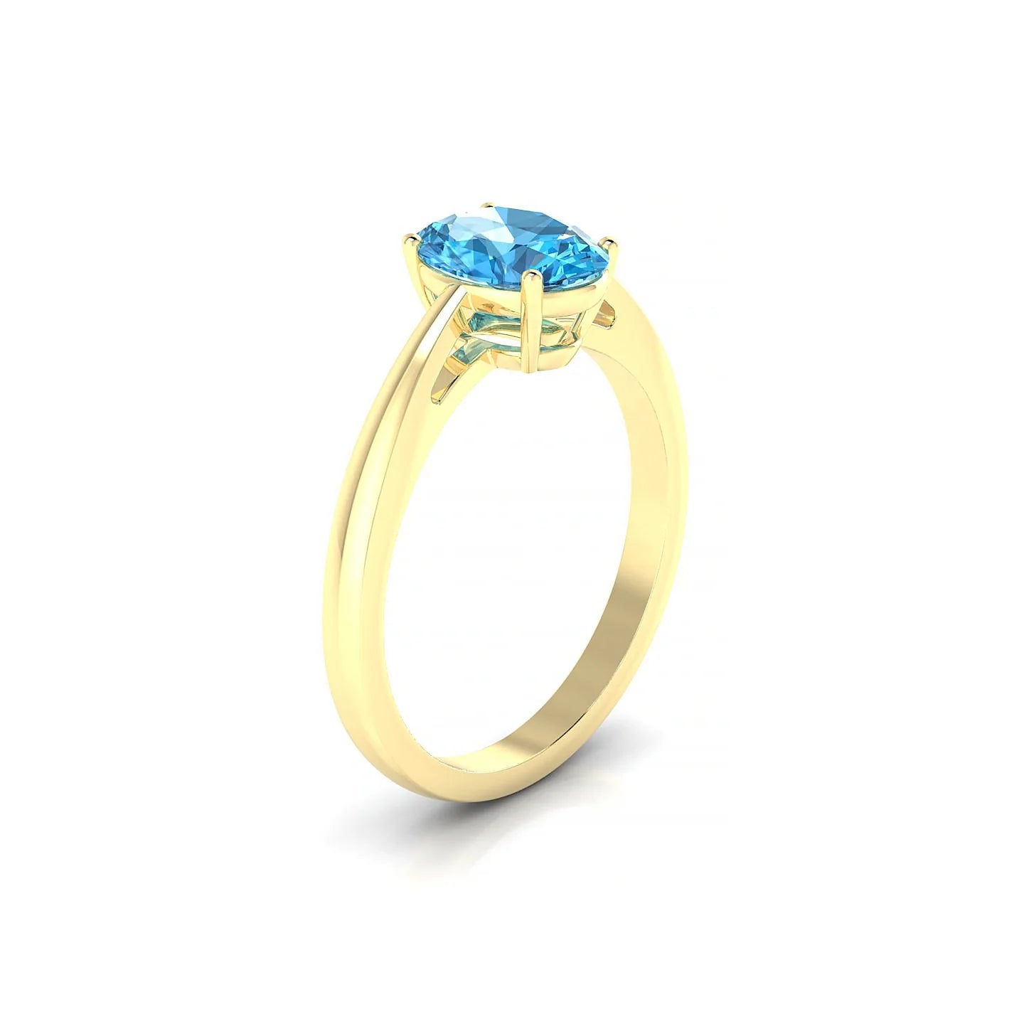 Zenith | 18k Yellow Gold 8 x 6 mm Oval Topaz Ring