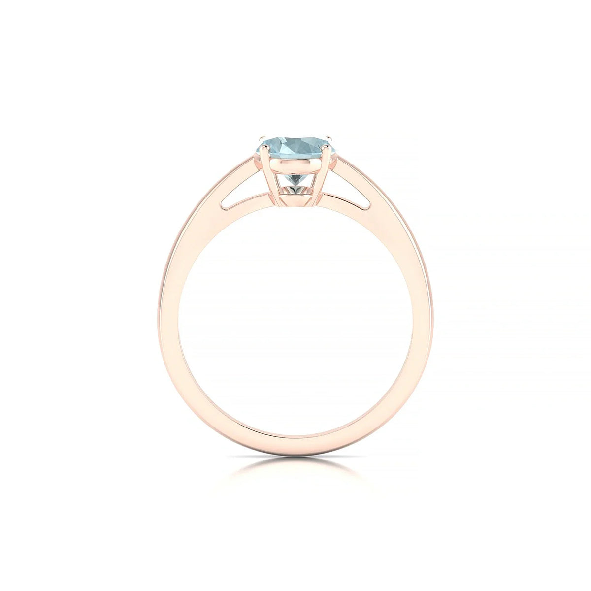 Zenith | 18k Rose Gold 8 x 6 mm Oval Aquamarine Ring