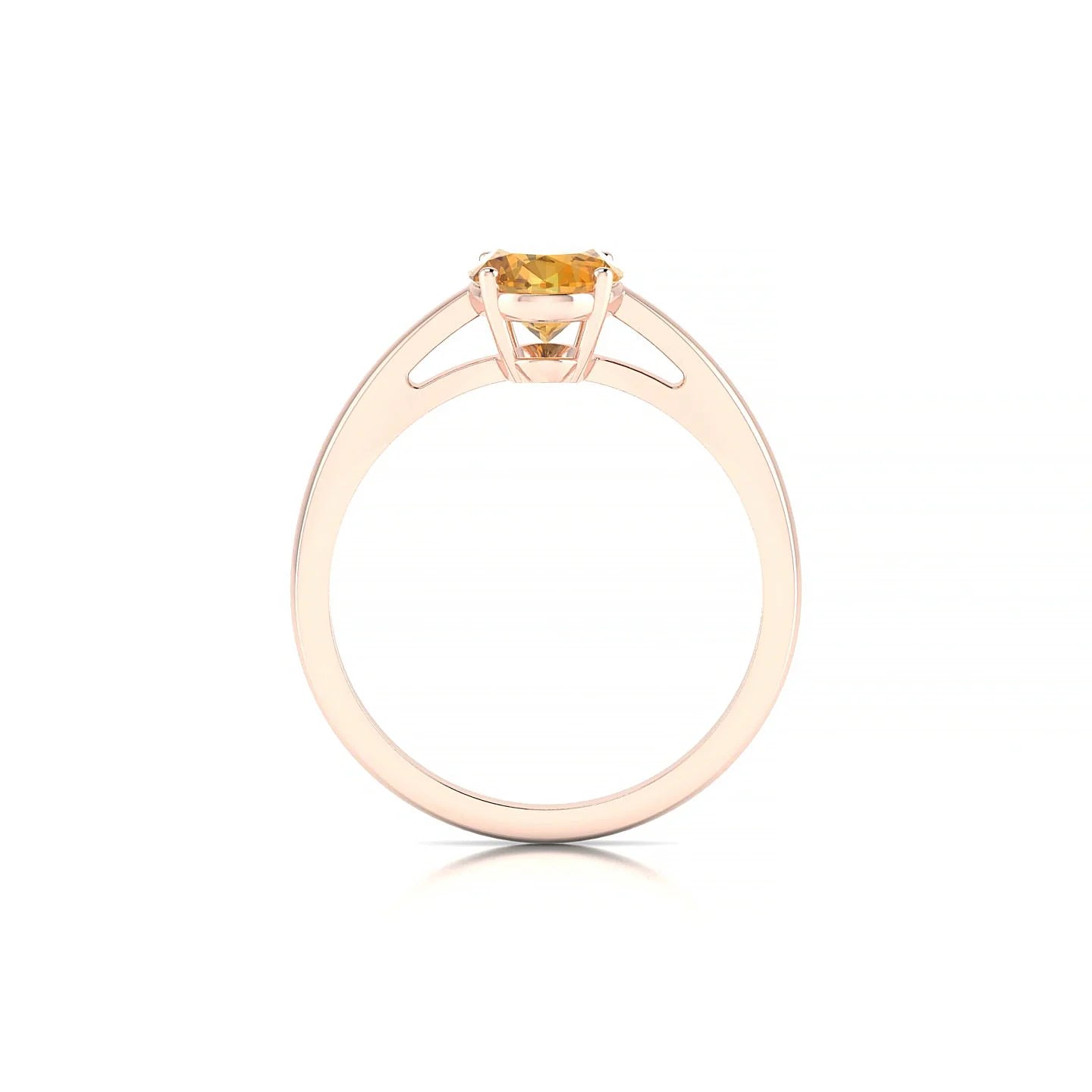Zenith | 18k Rose Gold 8 x 6 mm Oval Citrine Ring