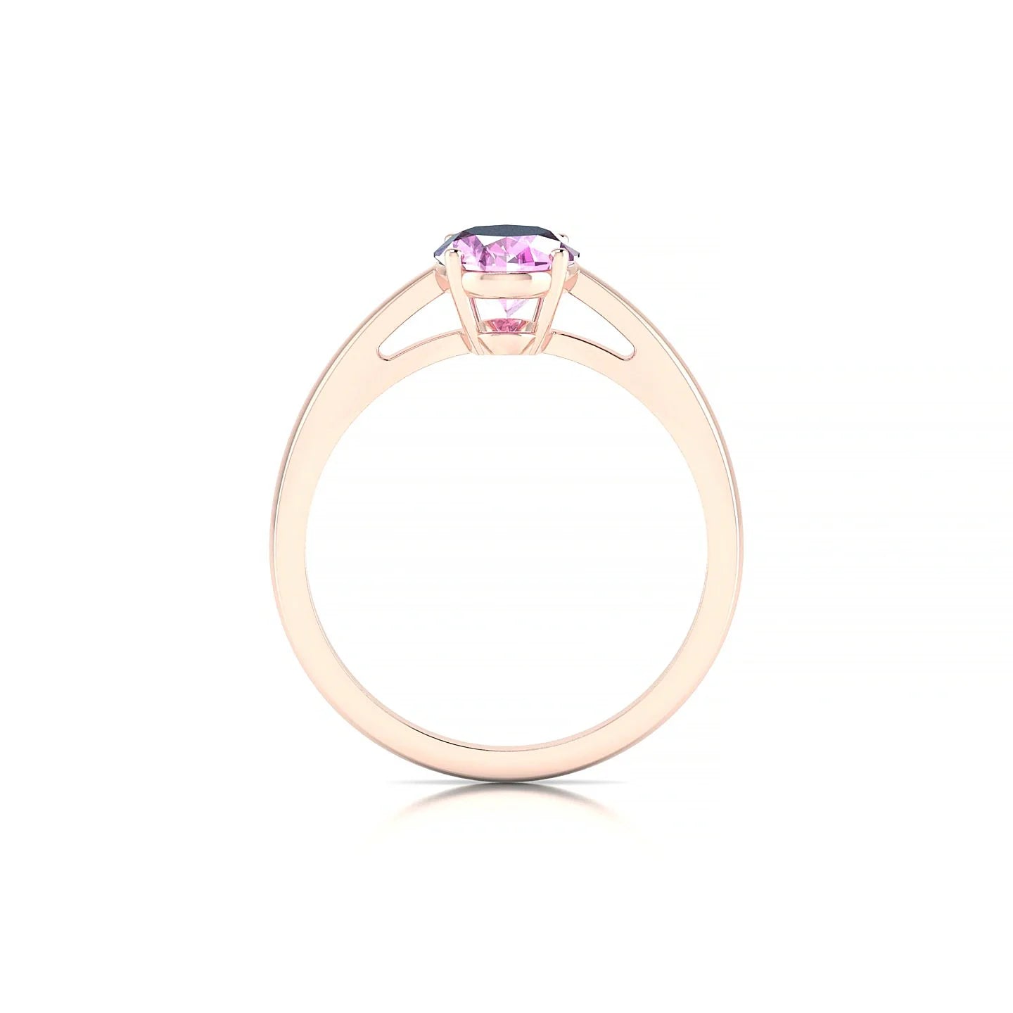 Zenith | 18k Rose Gold 8 x 6 mm Oval Pink Sapphire Ring