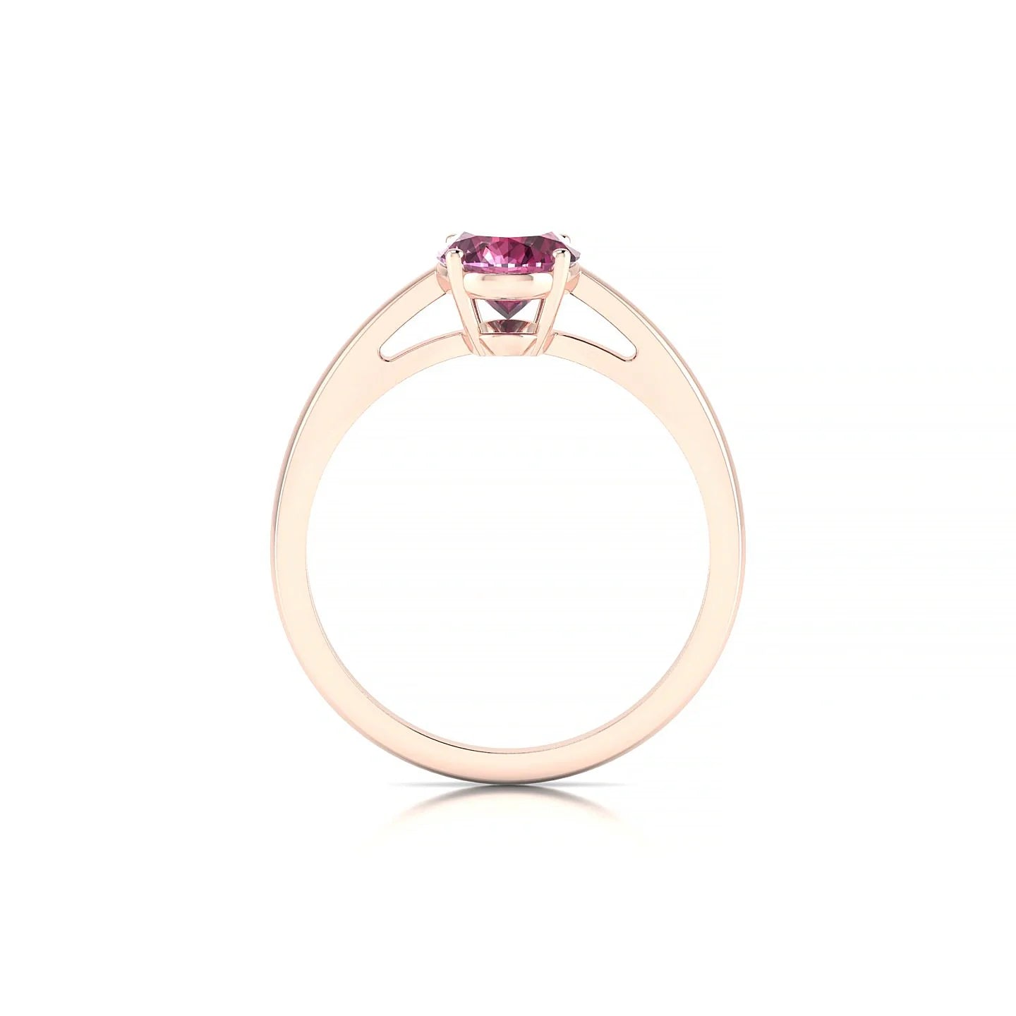 Zenith | 18k Rose Gold 8 x 6 mm Oval Rhodolite Ring