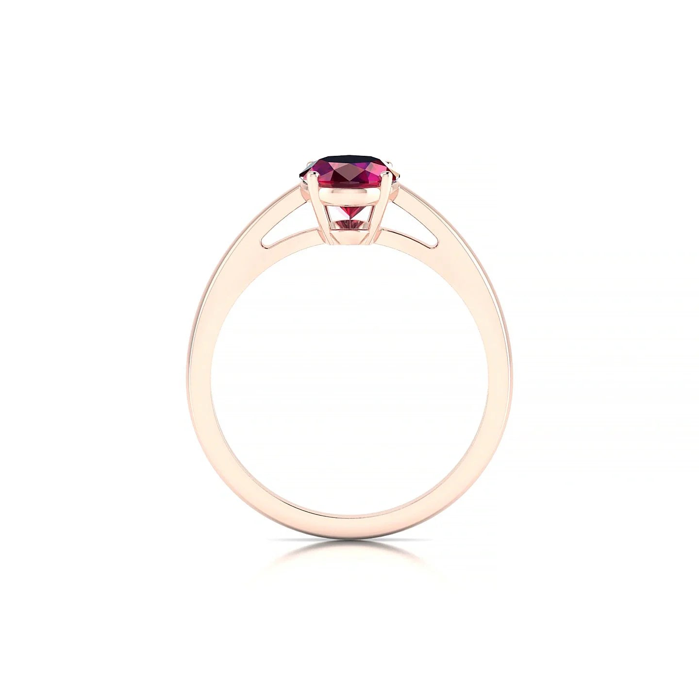 Zenith | 18k Rose Gold 8 x 6 mm Oval Ruby Ring