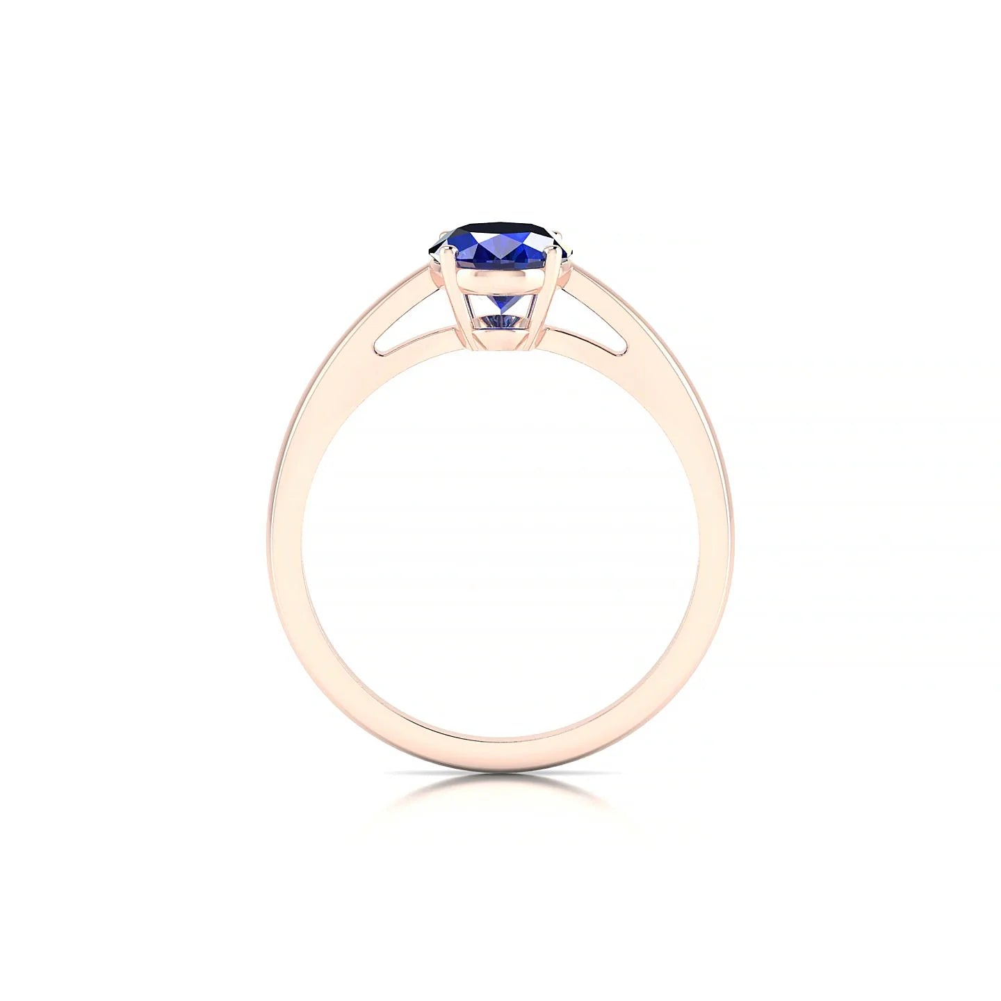Zenith | 18k Rose Gold 8 x 6 mm Oval Sapphire Ring