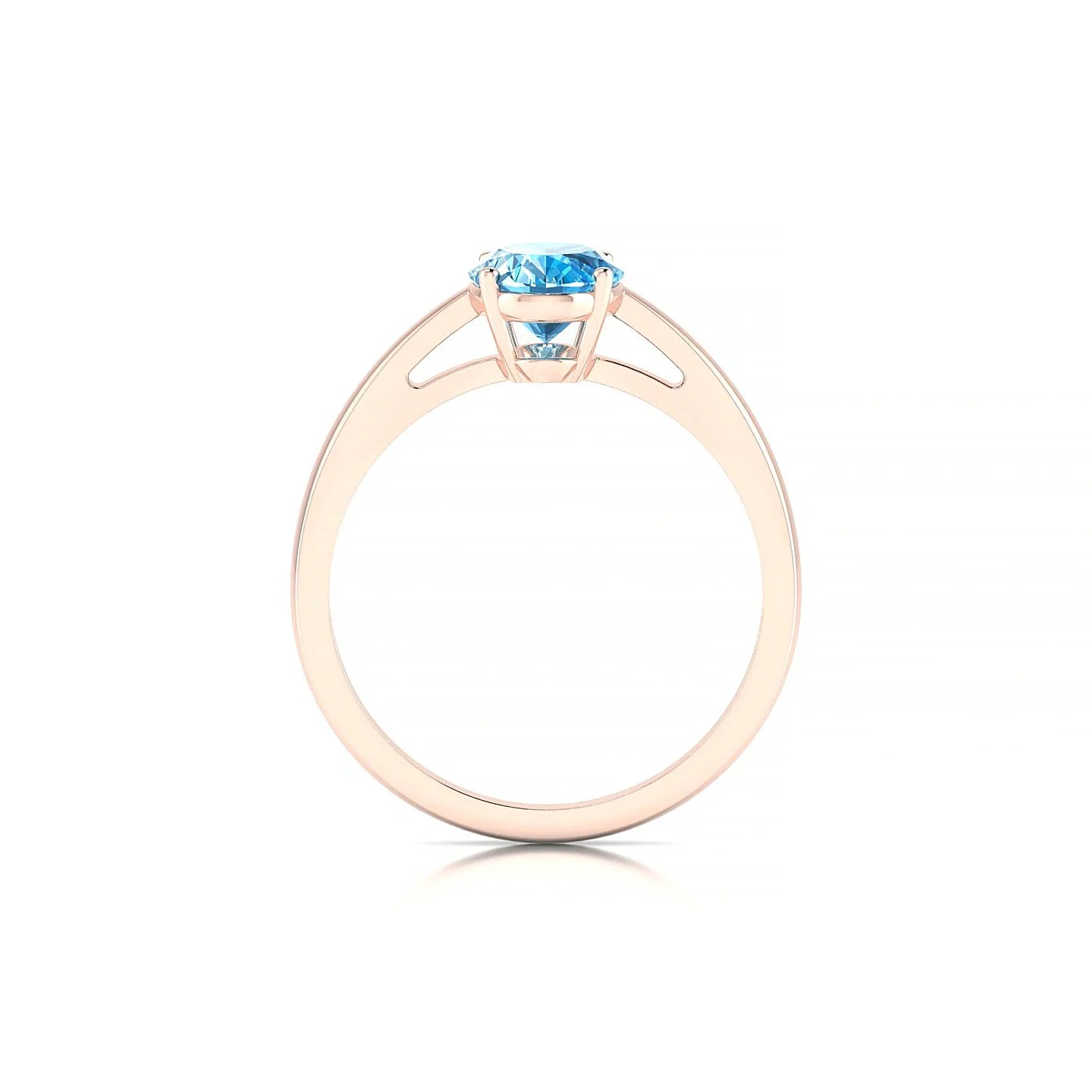 Zenith | 18k Rose Gold 8 x 6 mm Oval Topaz Ring