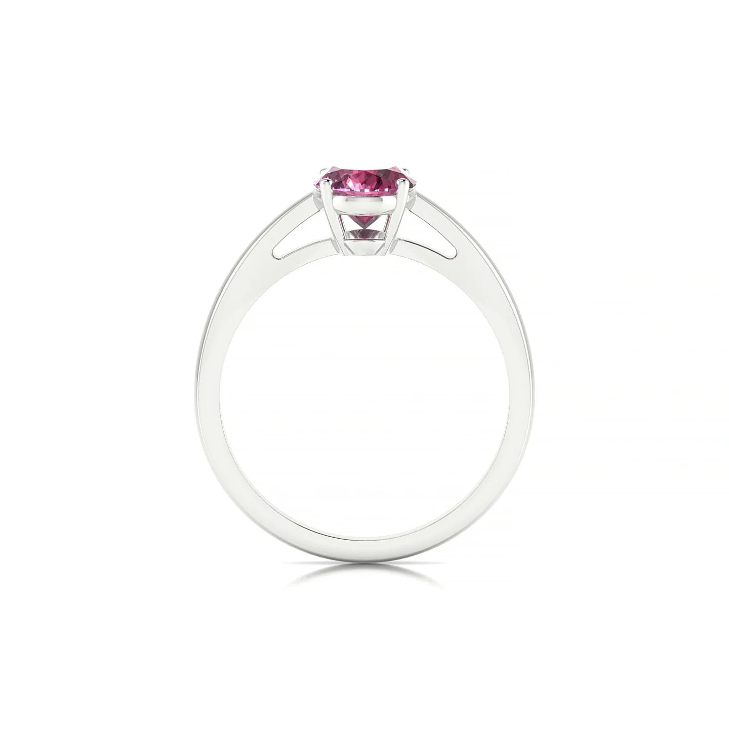 Zenith | 18k White Gold 8 x 6 mm Oval Rhodolite Ring