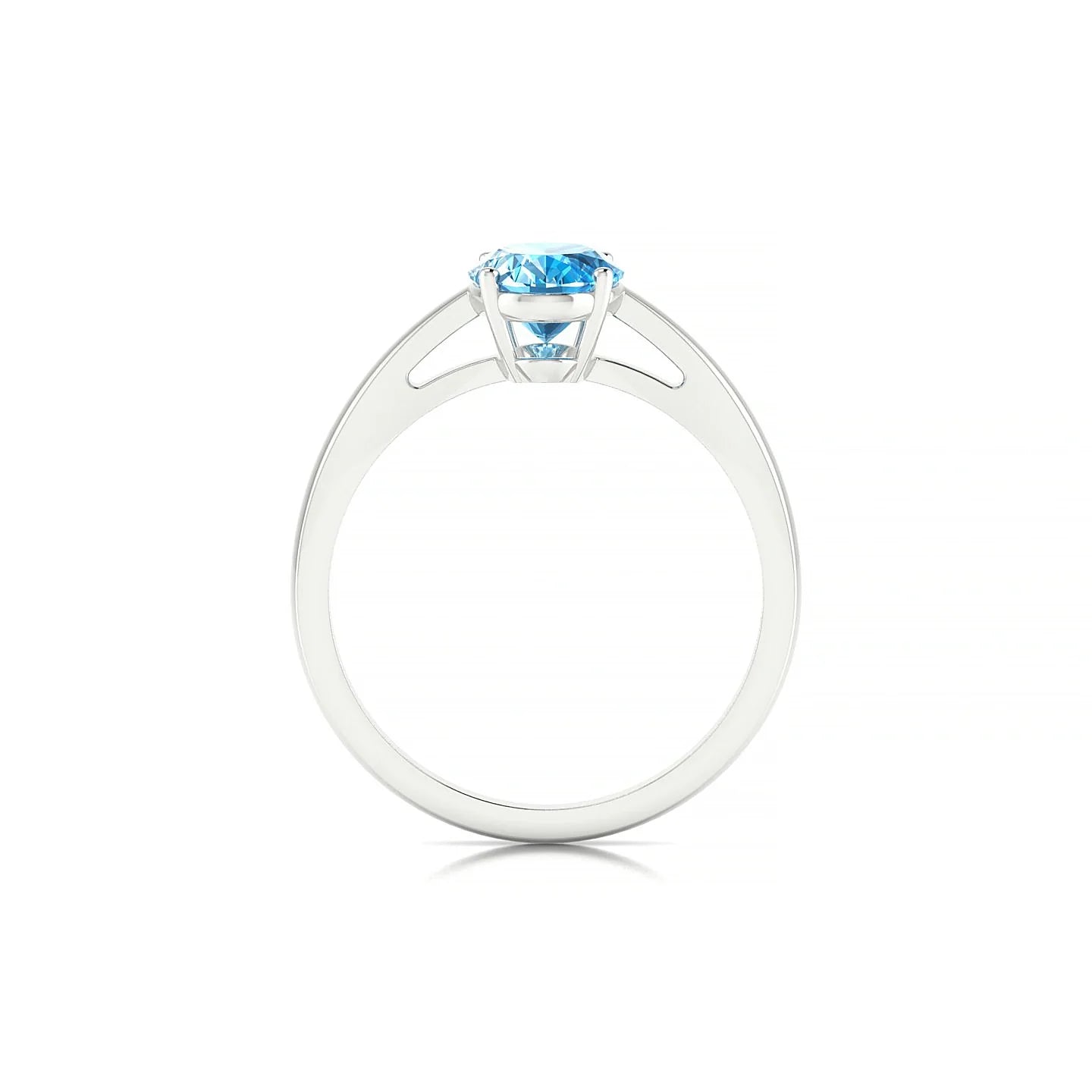 Zenith | 18k White Gold 8 x 6 mm Oval Topaz Ring