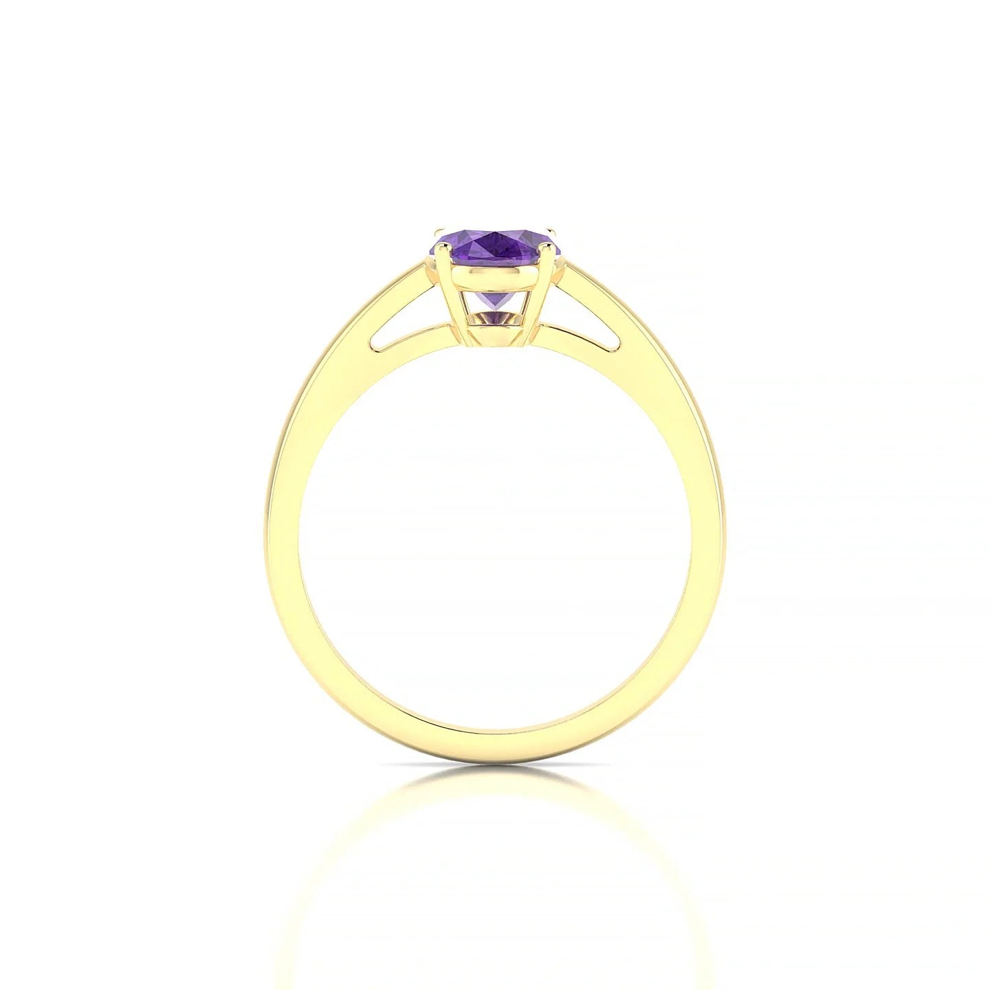 Zenith | 18k Yellow Gold 8 x 6 mm Oval Amethyst Ring